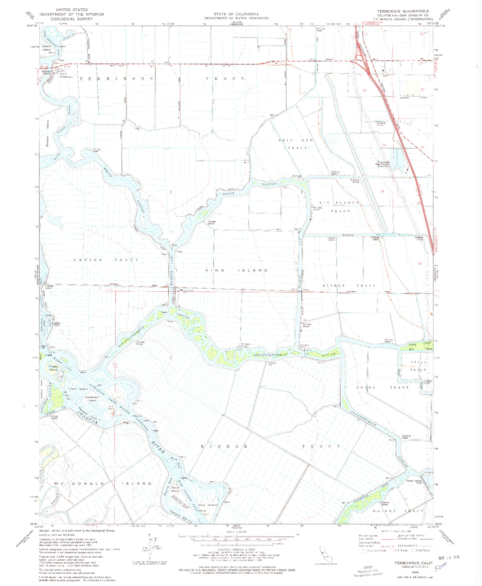 USGS 1:24000-SCALE QUADRANGLE FOR TERMINOUS, CA 1978