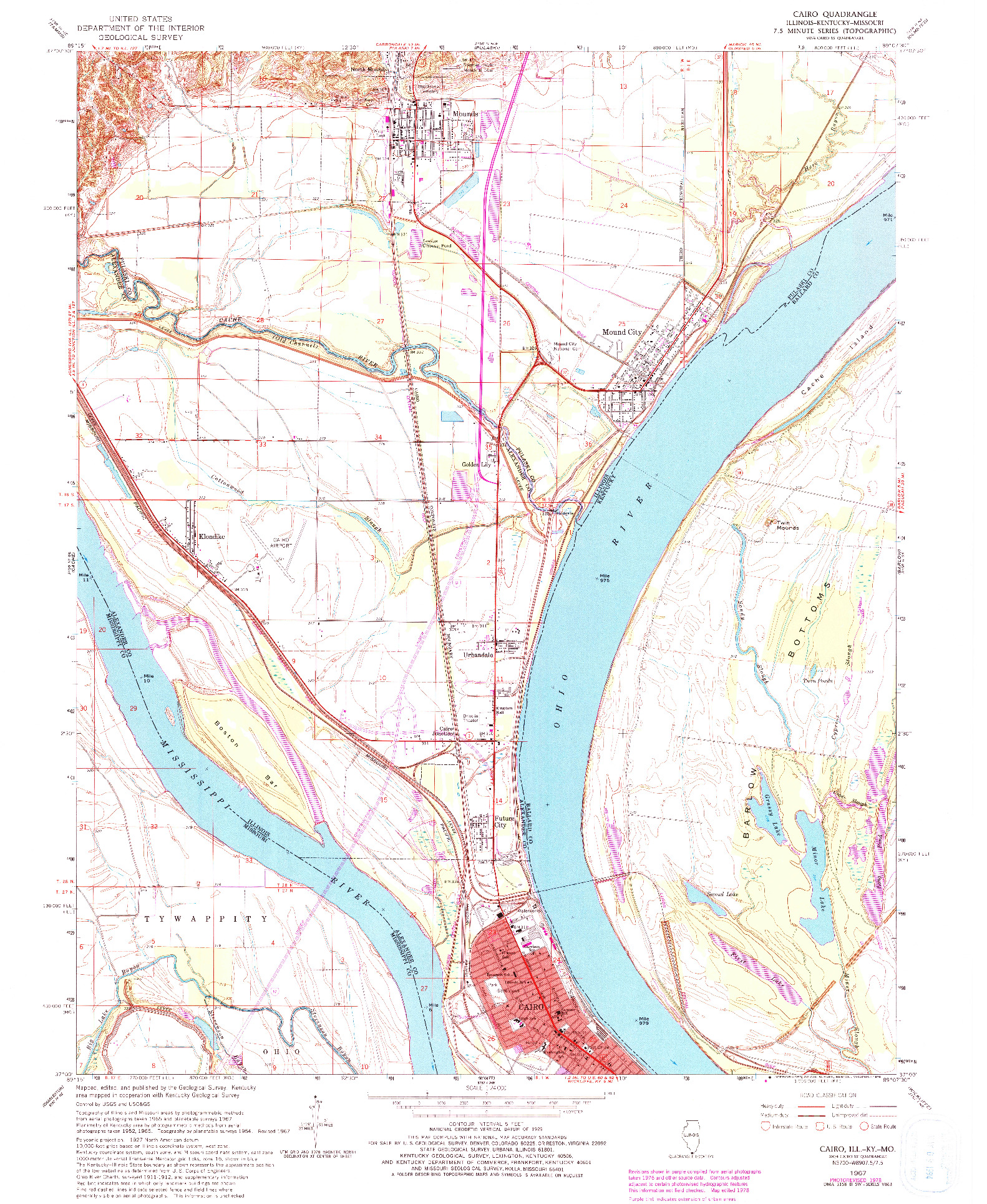 USGS 1:24000-SCALE QUADRANGLE FOR CAIRO, IL 1967