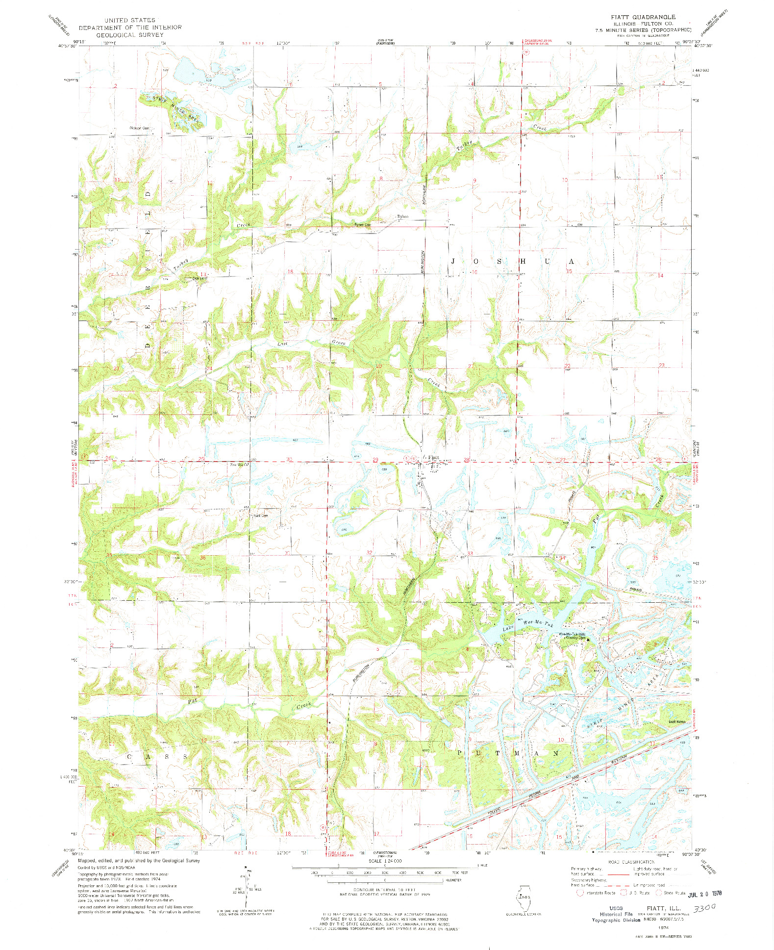 USGS 1:24000-SCALE QUADRANGLE FOR FIATT, IL 1974