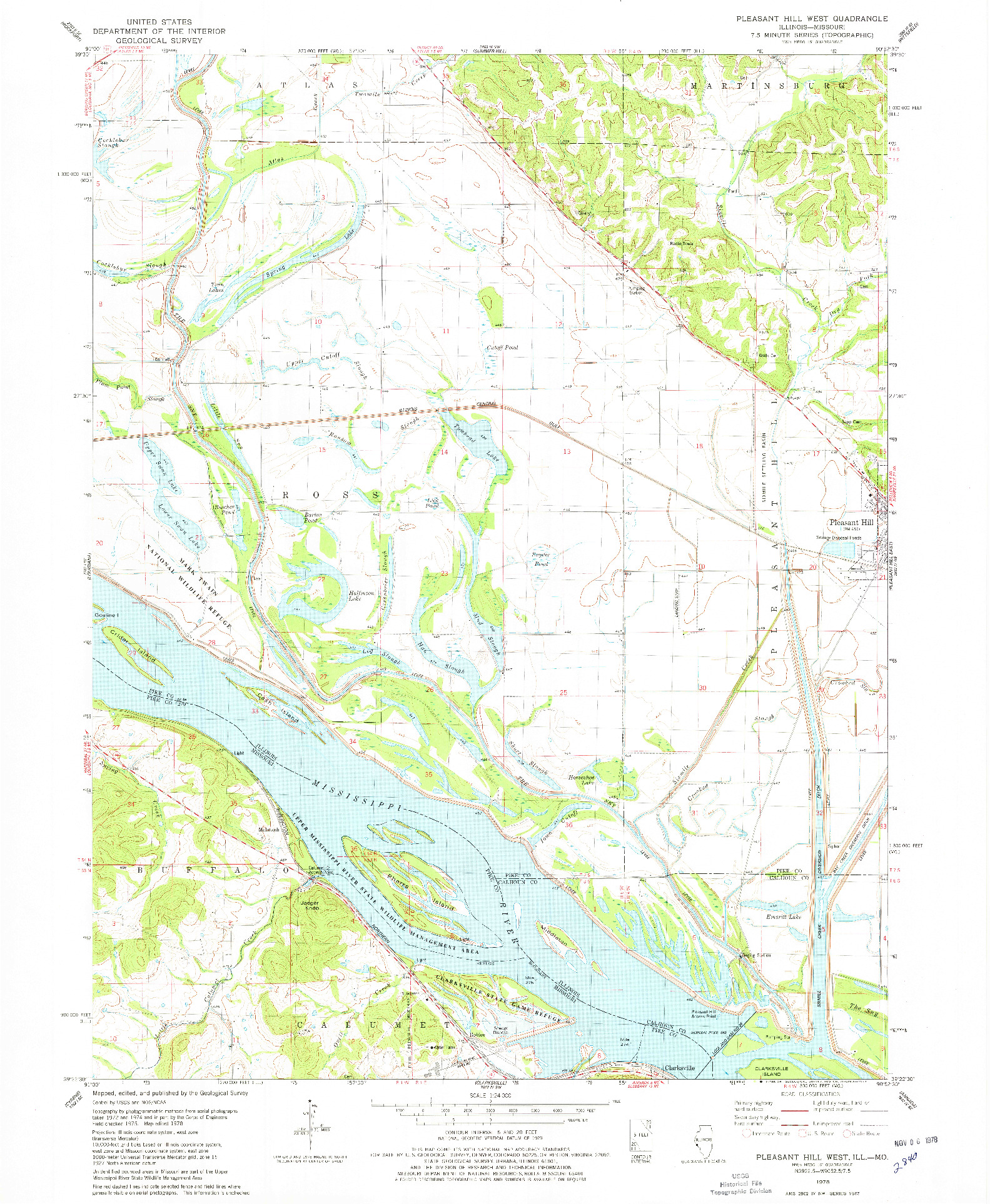 USGS 1:24000-SCALE QUADRANGLE FOR PLEASANT HILL WEST, IL 1978