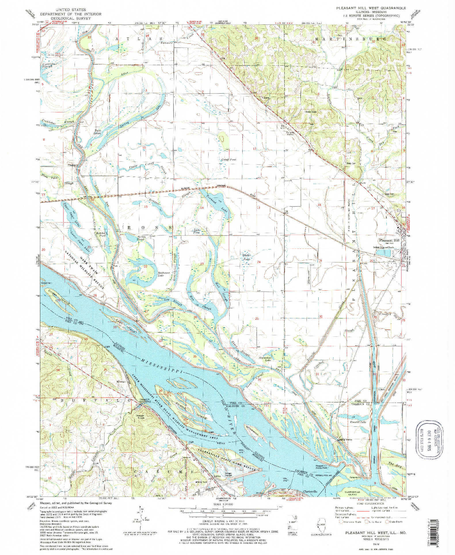 USGS 1:24000-SCALE QUADRANGLE FOR PLEASANT HILL WEST, IL 1978