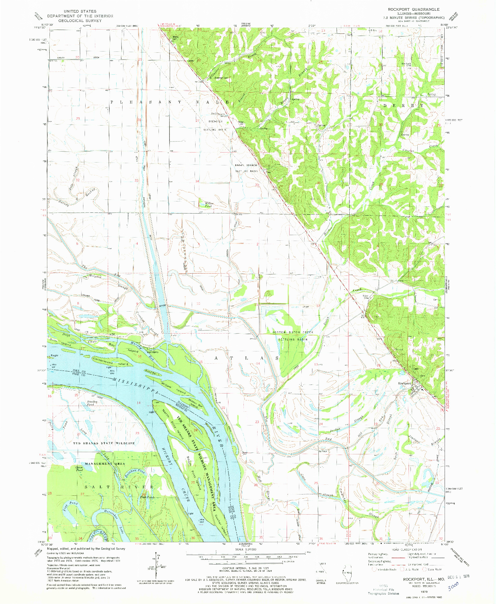 USGS 1:24000-SCALE QUADRANGLE FOR ROCKPORT, IL 1978