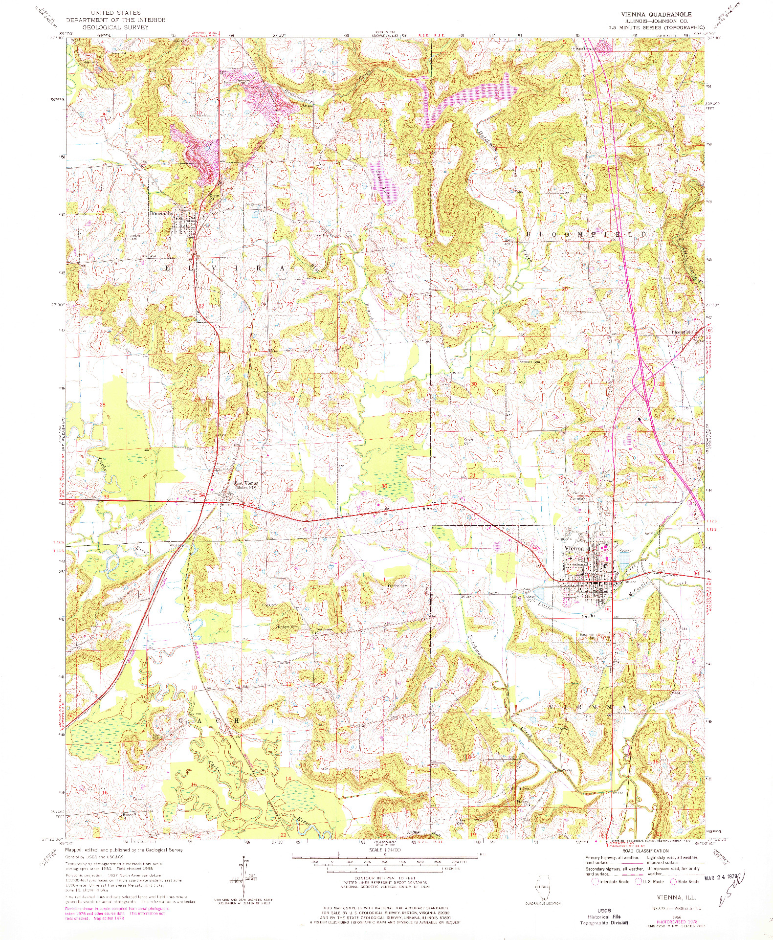 USGS 1:24000-SCALE QUADRANGLE FOR VIENNA, IL 1966