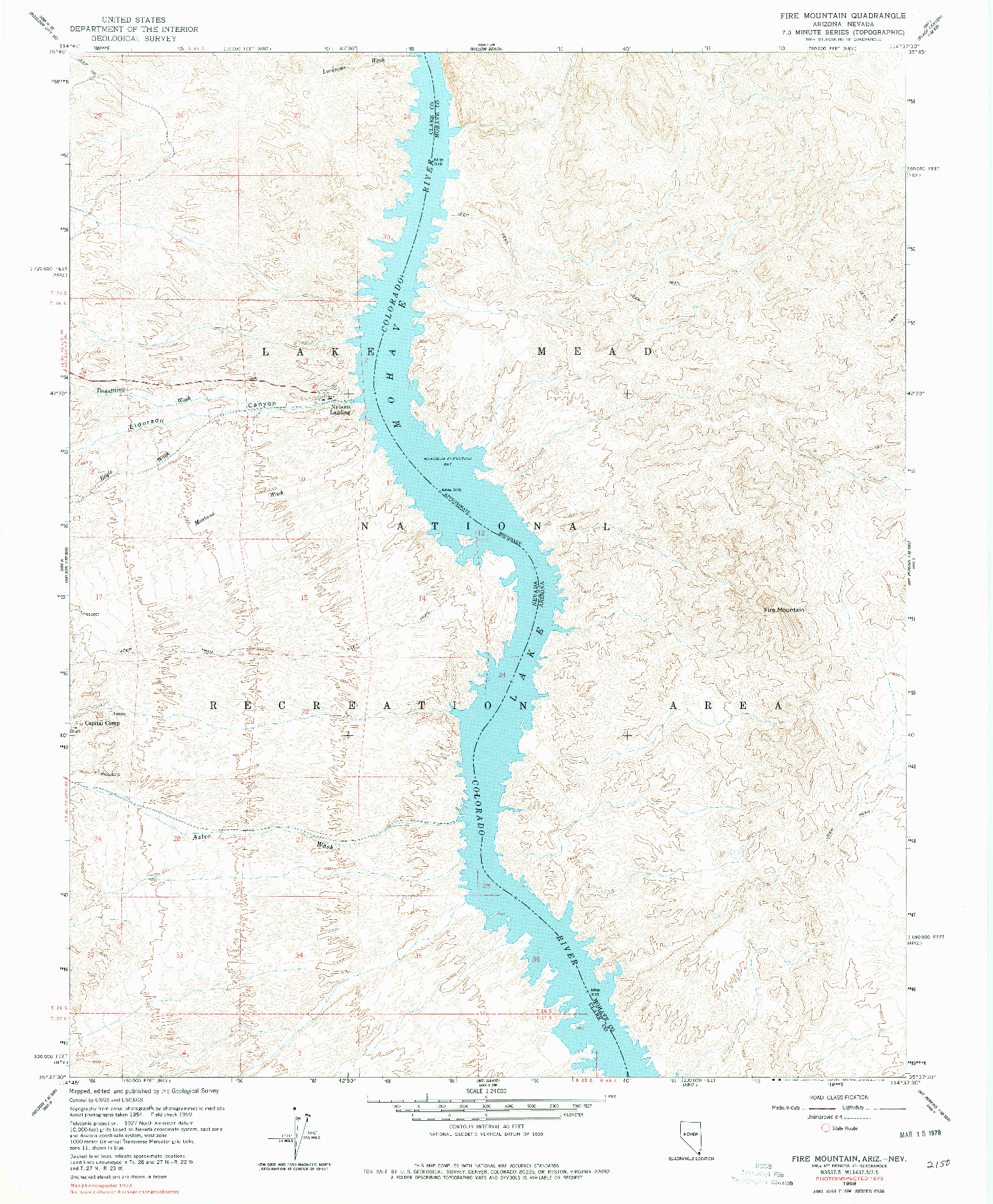 USGS 1:24000-SCALE QUADRANGLE FOR FIRE MOUNTAIN, AZ 1959