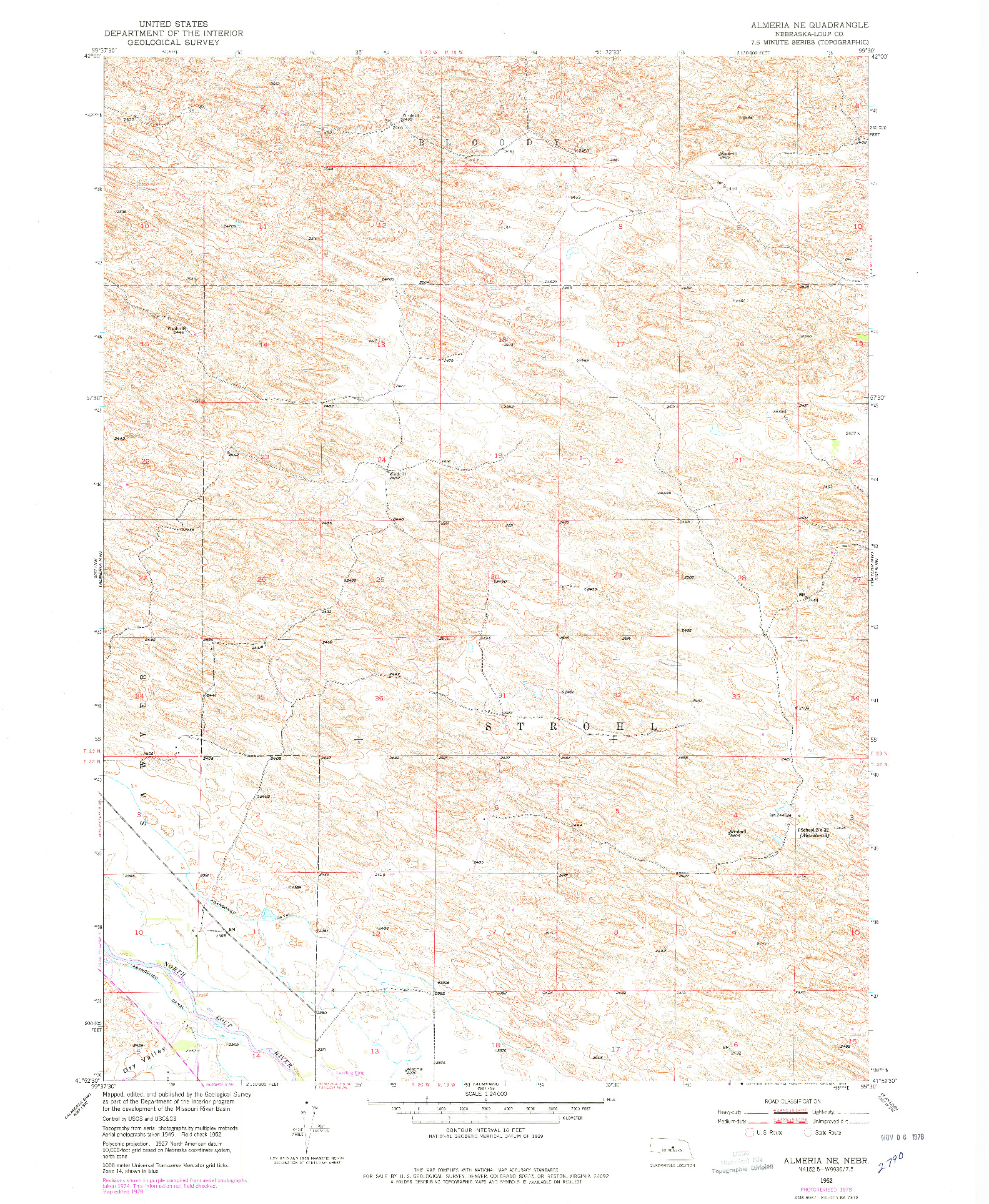 USGS 1:24000-SCALE QUADRANGLE FOR ALMERIA NE, NE 1952