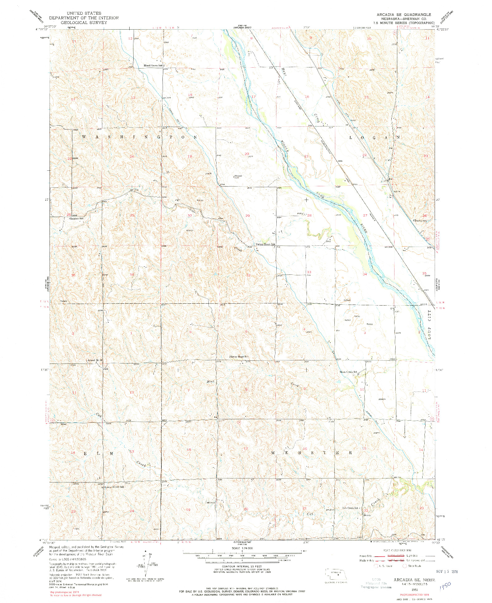 USGS 1:24000-SCALE QUADRANGLE FOR ARCADIA SE, NE 1951
