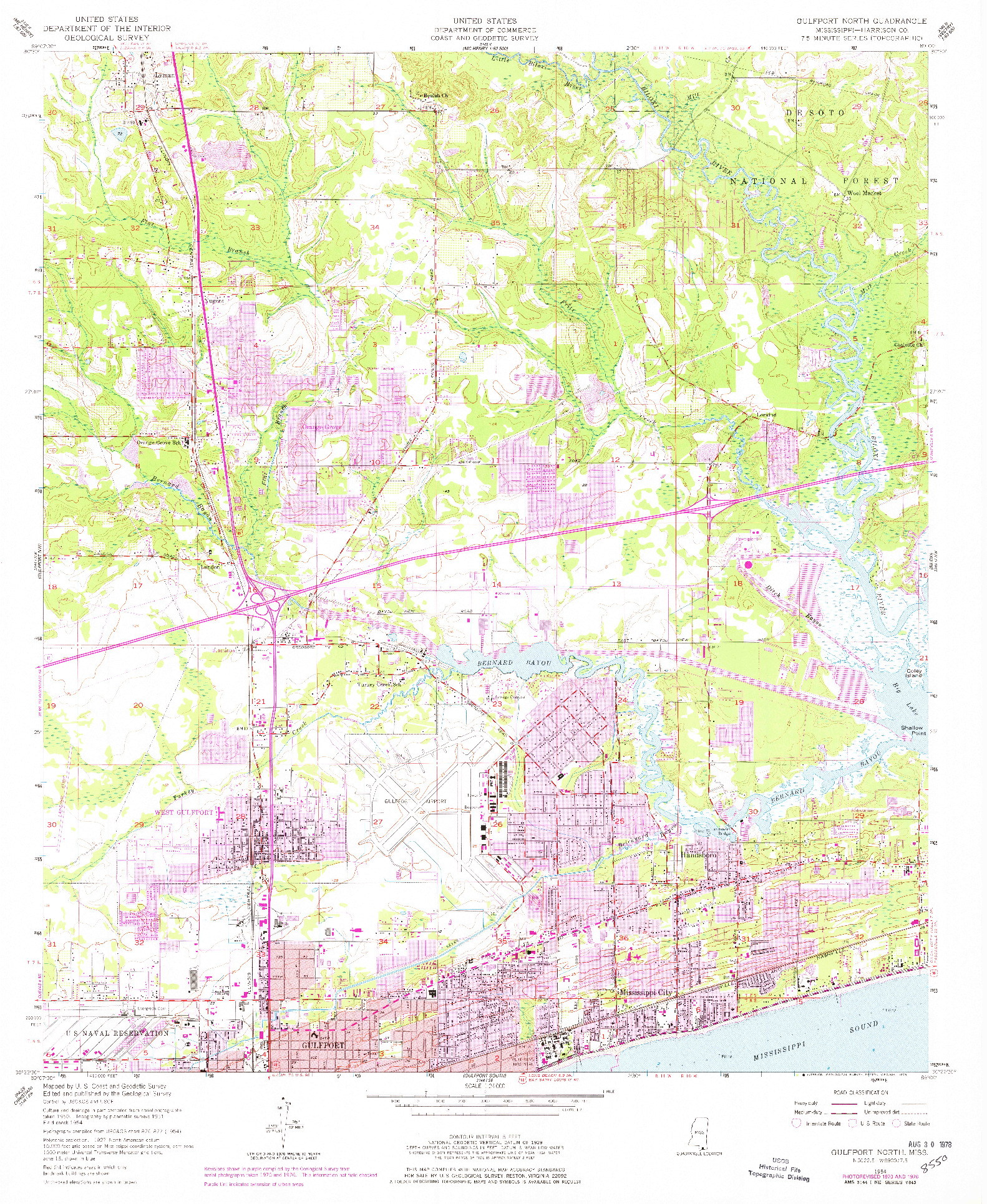 USGS 1:24000-SCALE QUADRANGLE FOR GULFPORT NORTH, MS 1954