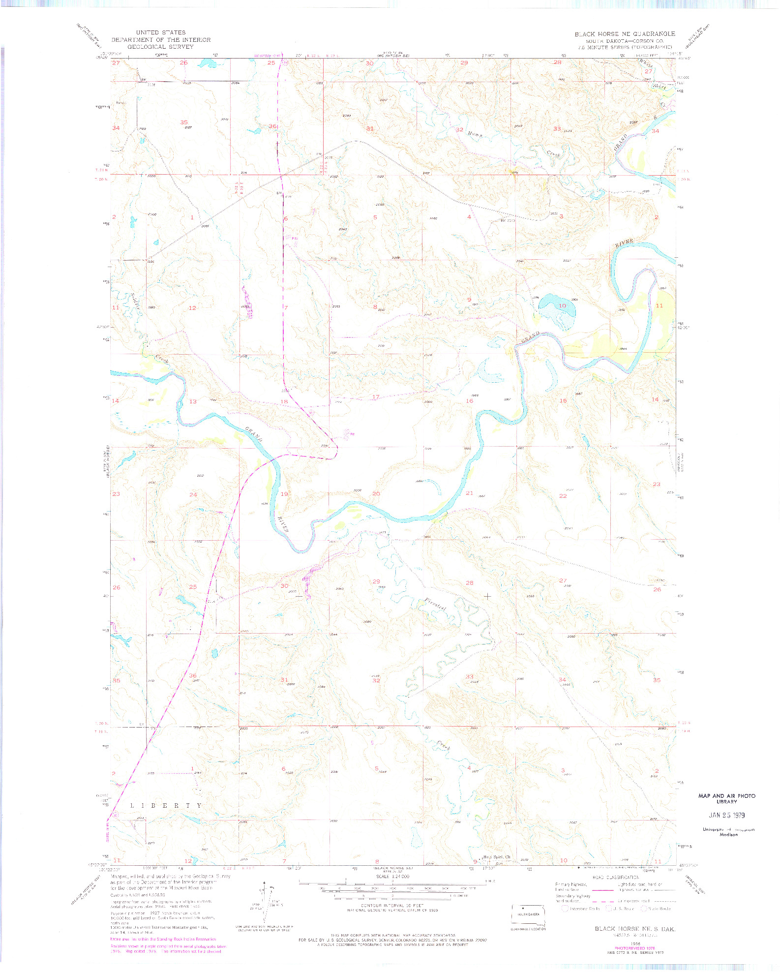 USGS 1:24000-SCALE QUADRANGLE FOR BLACK HORSE NE, SD 1956