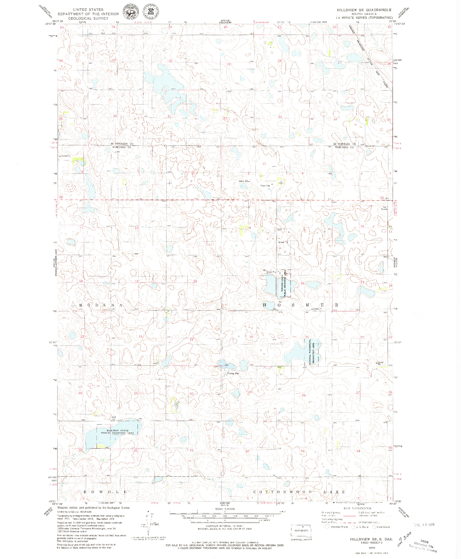 USGS 1:24000-SCALE QUADRANGLE FOR HILLSVIEW SE, SD 1978