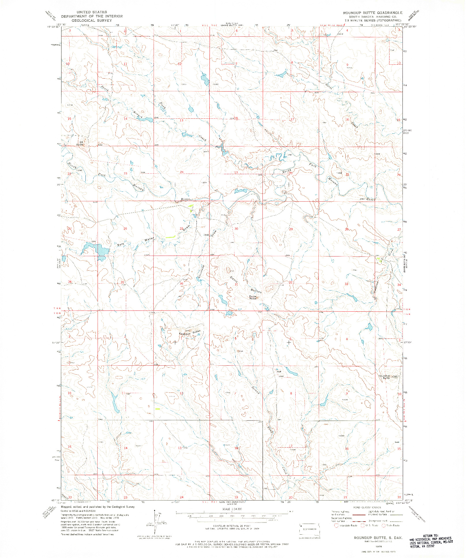 USGS 1:24000-SCALE QUADRANGLE FOR ROSWELL, SD 1978