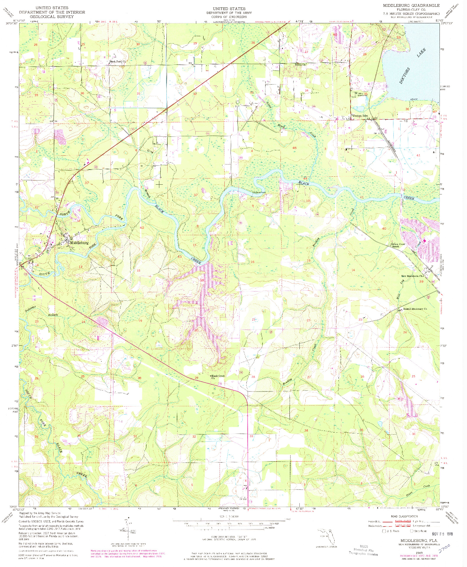 USGS 1:24000-SCALE QUADRANGLE FOR MIDDLEBURG, FL 1949