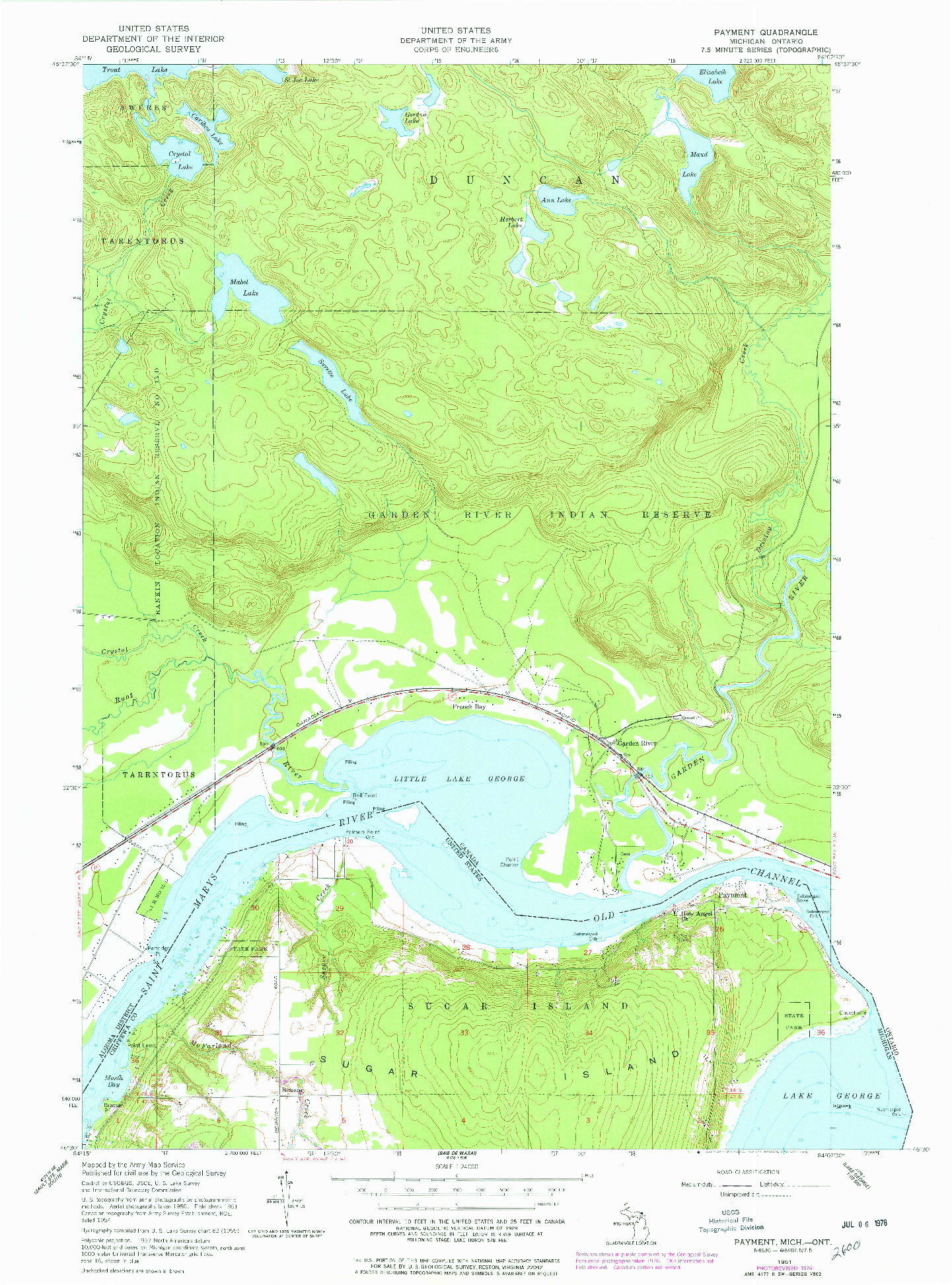 USGS 1:24000-SCALE QUADRANGLE FOR PAYMENT, MI 1951