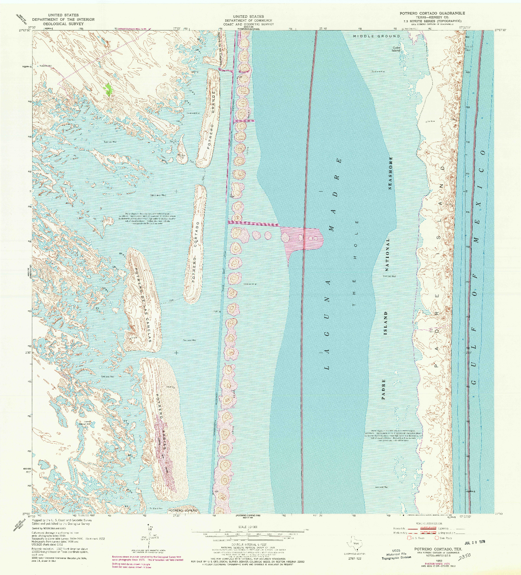 USGS 1:24000-SCALE QUADRANGLE FOR POTRERO CORTADO, TX 1952