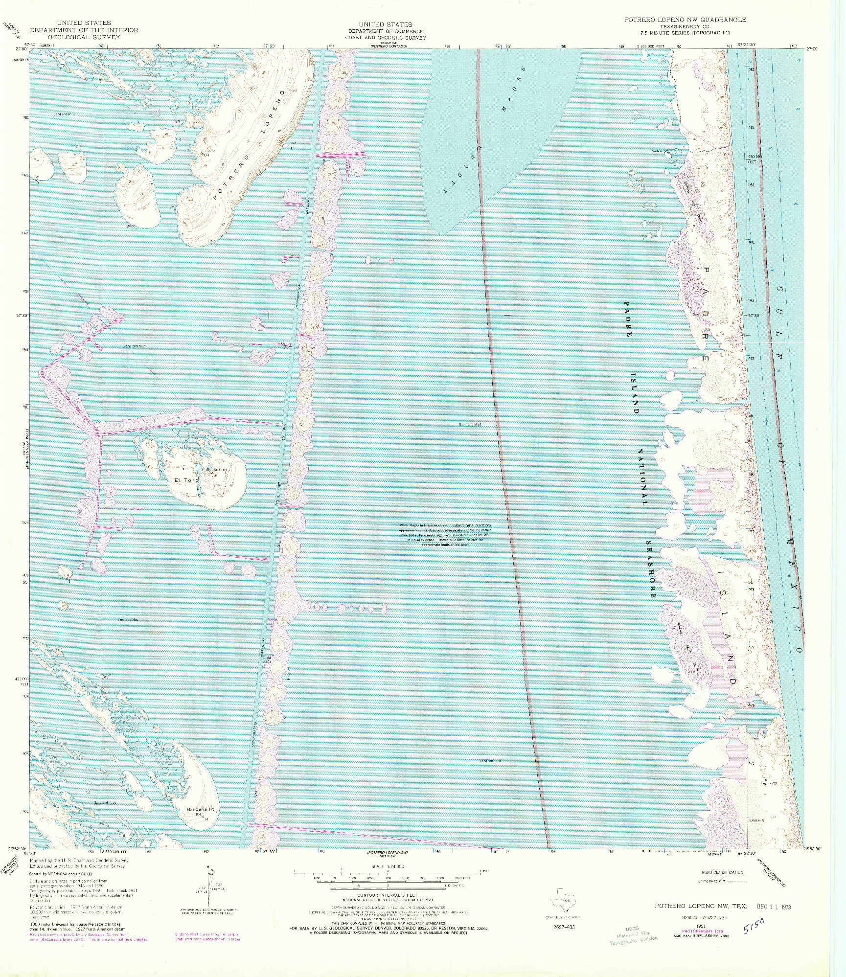 USGS 1:24000-SCALE QUADRANGLE FOR POTRERO LOPENO NW, TX 1951