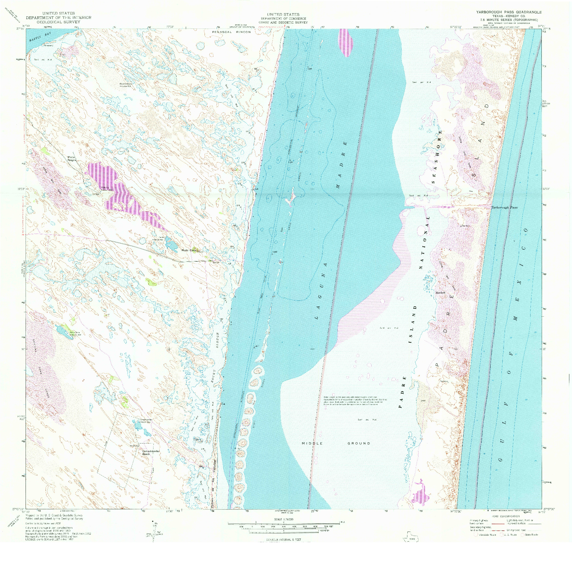 USGS 1:24000-SCALE QUADRANGLE FOR YARBOROUGH PASS, TX 1952