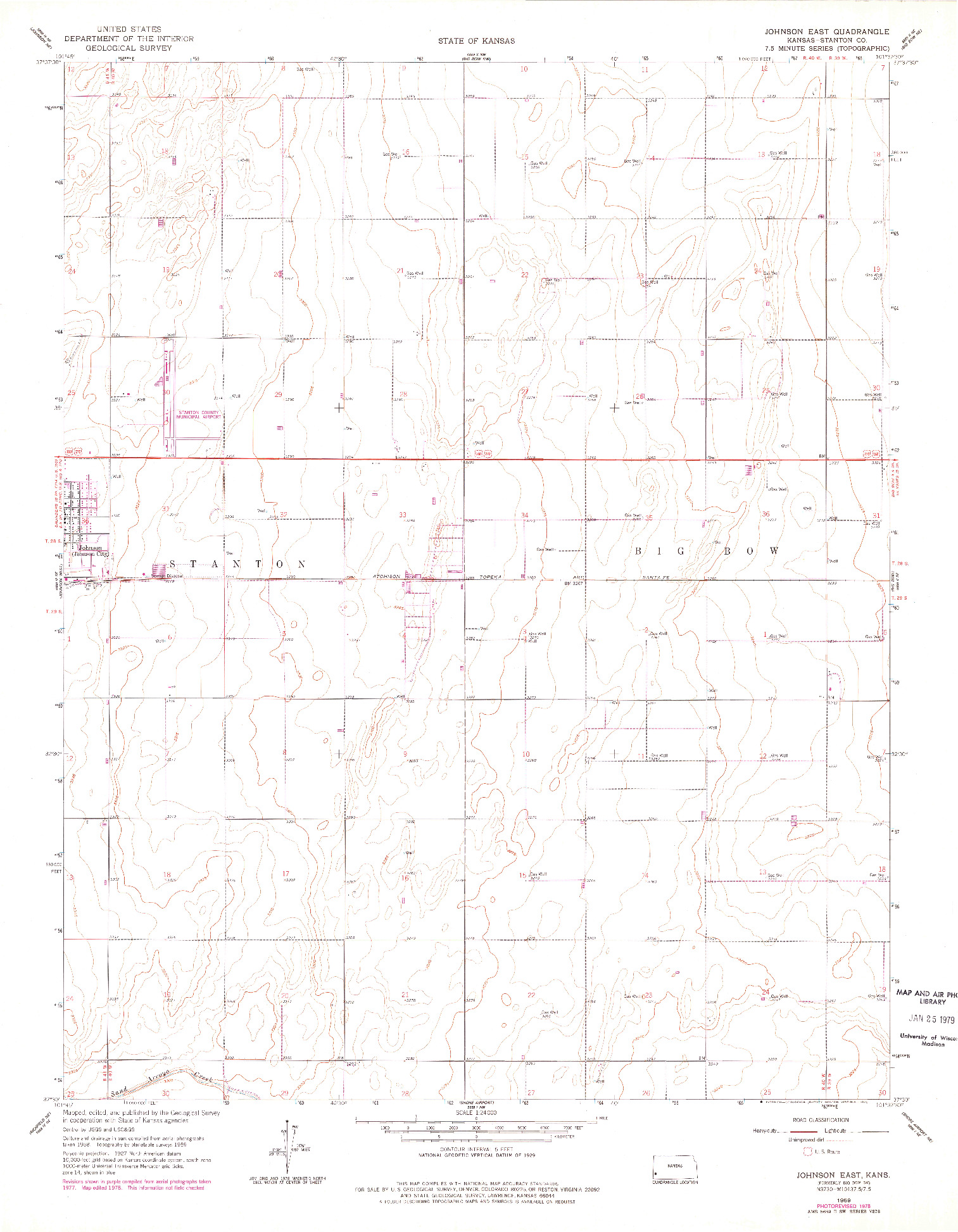 USGS 1:24000-SCALE QUADRANGLE FOR JOHNSON EAST, KS 1959