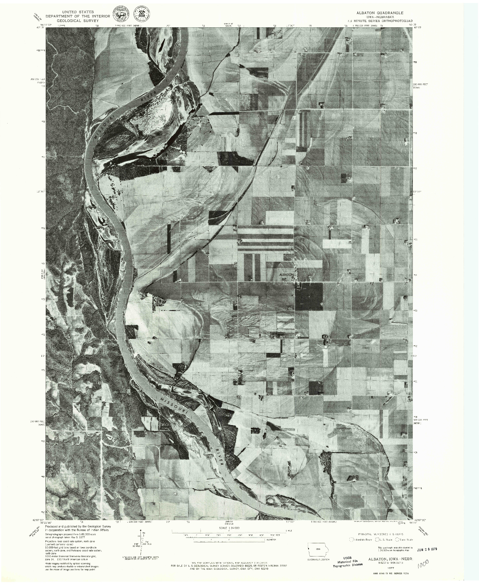USGS 1:24000-SCALE QUADRANGLE FOR ALBATON, IA 1977