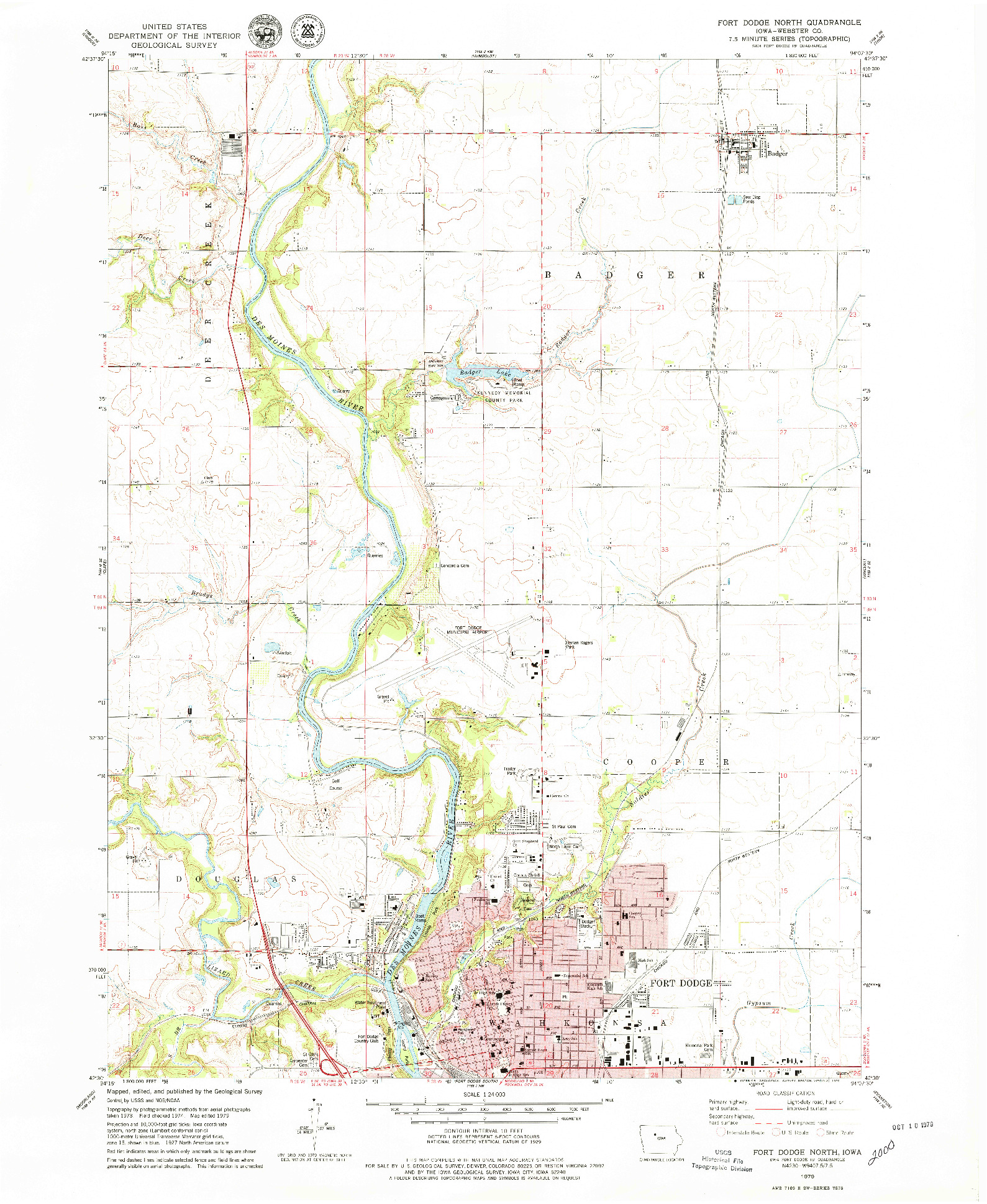 USGS 1:24000-SCALE QUADRANGLE FOR FORT DODGE NORTH, IA 1979