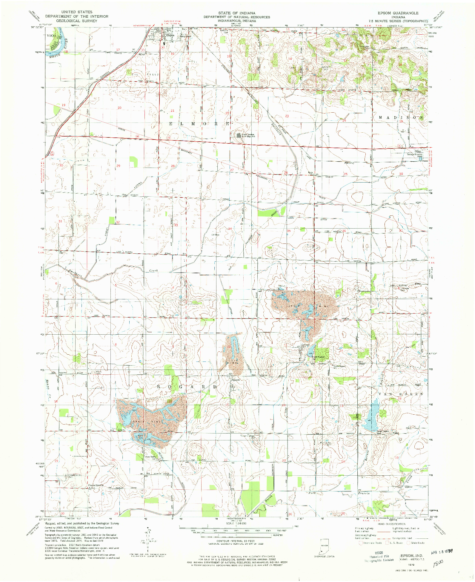 USGS 1:24000-SCALE QUADRANGLE FOR EPSOM, IN 1978