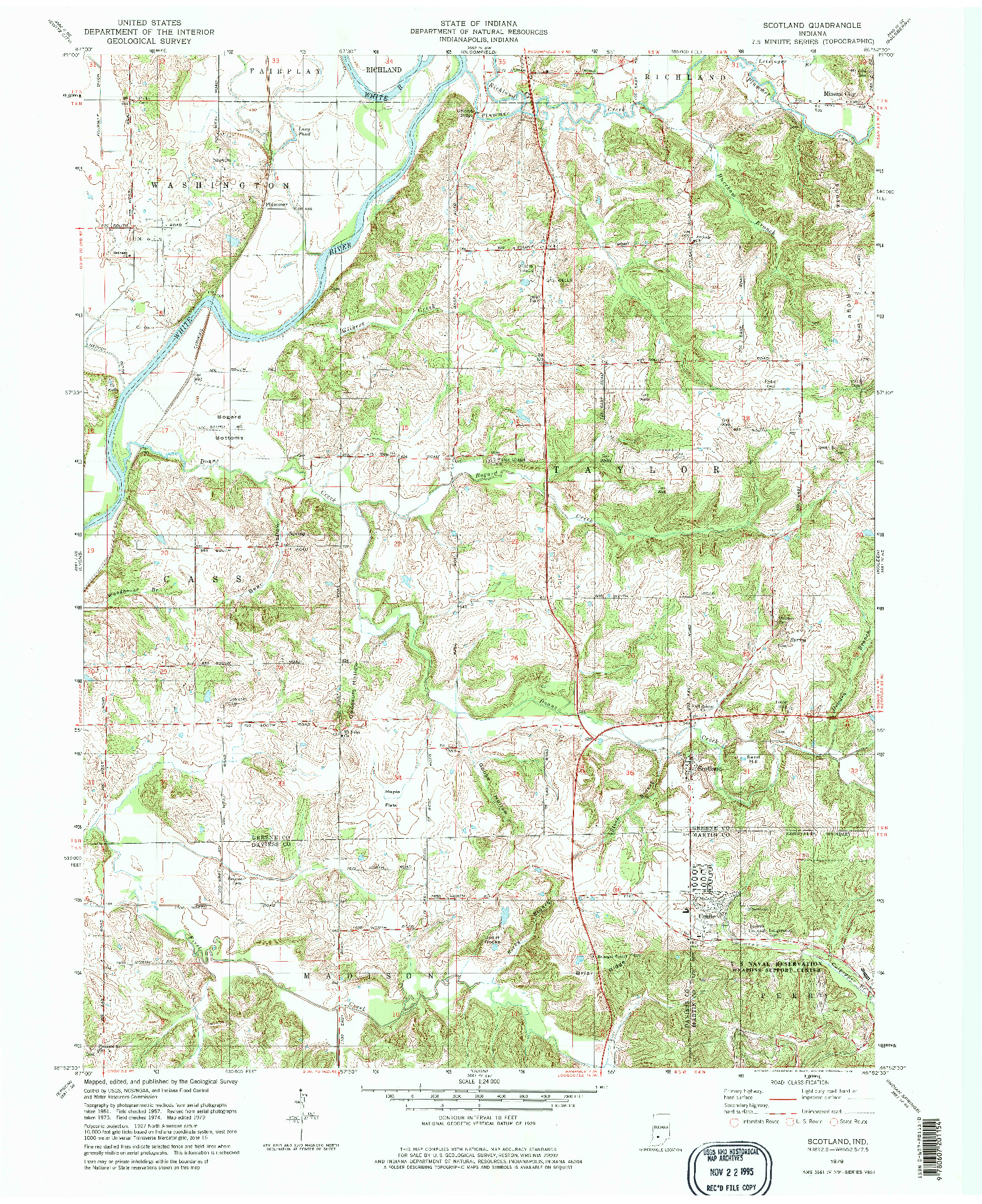 USGS 1:24000-SCALE QUADRANGLE FOR SCOTLAND, IN 1979