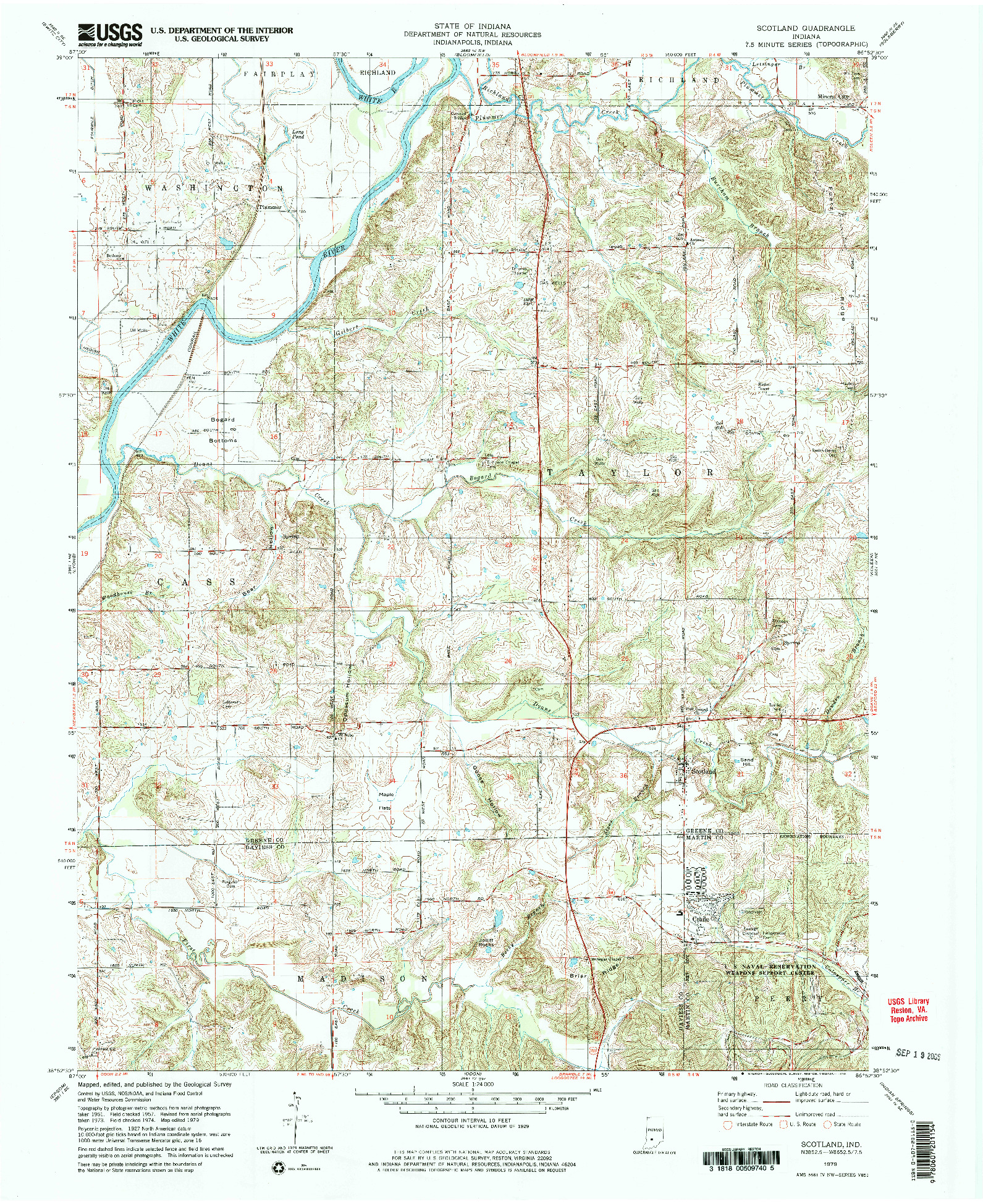 USGS 1:24000-SCALE QUADRANGLE FOR SCOTLAND, IN 1979