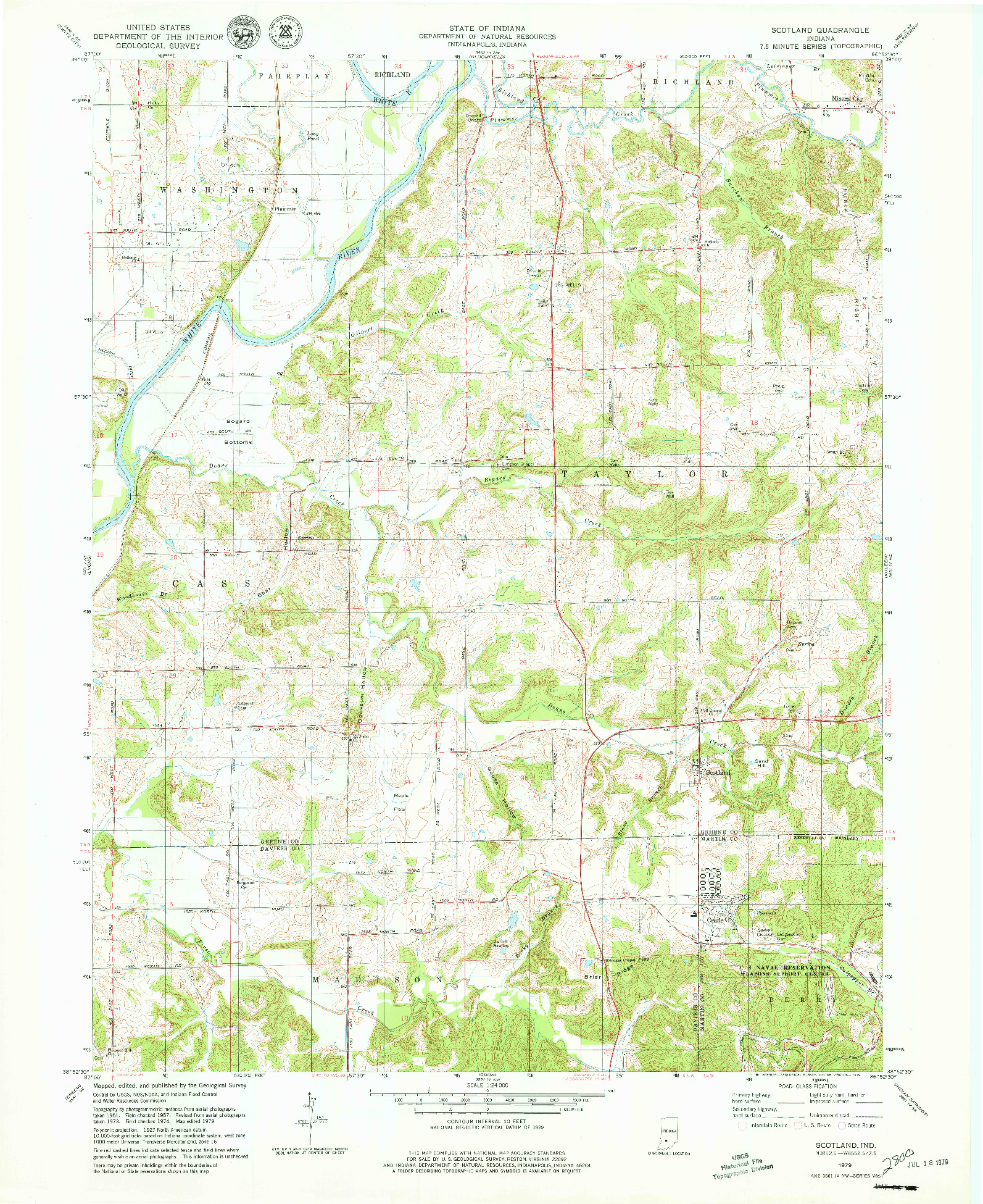 USGS 1:24000-SCALE QUADRANGLE FOR SCOTLAND, IN 1979