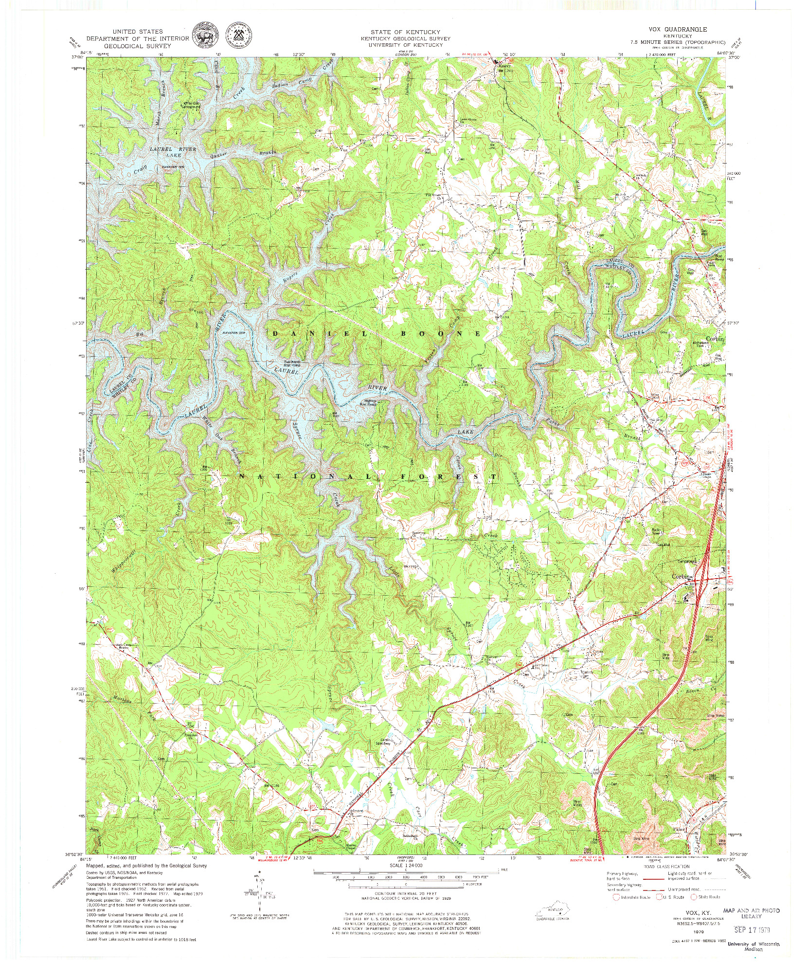 USGS 1:24000-SCALE QUADRANGLE FOR VOX, KY 1979