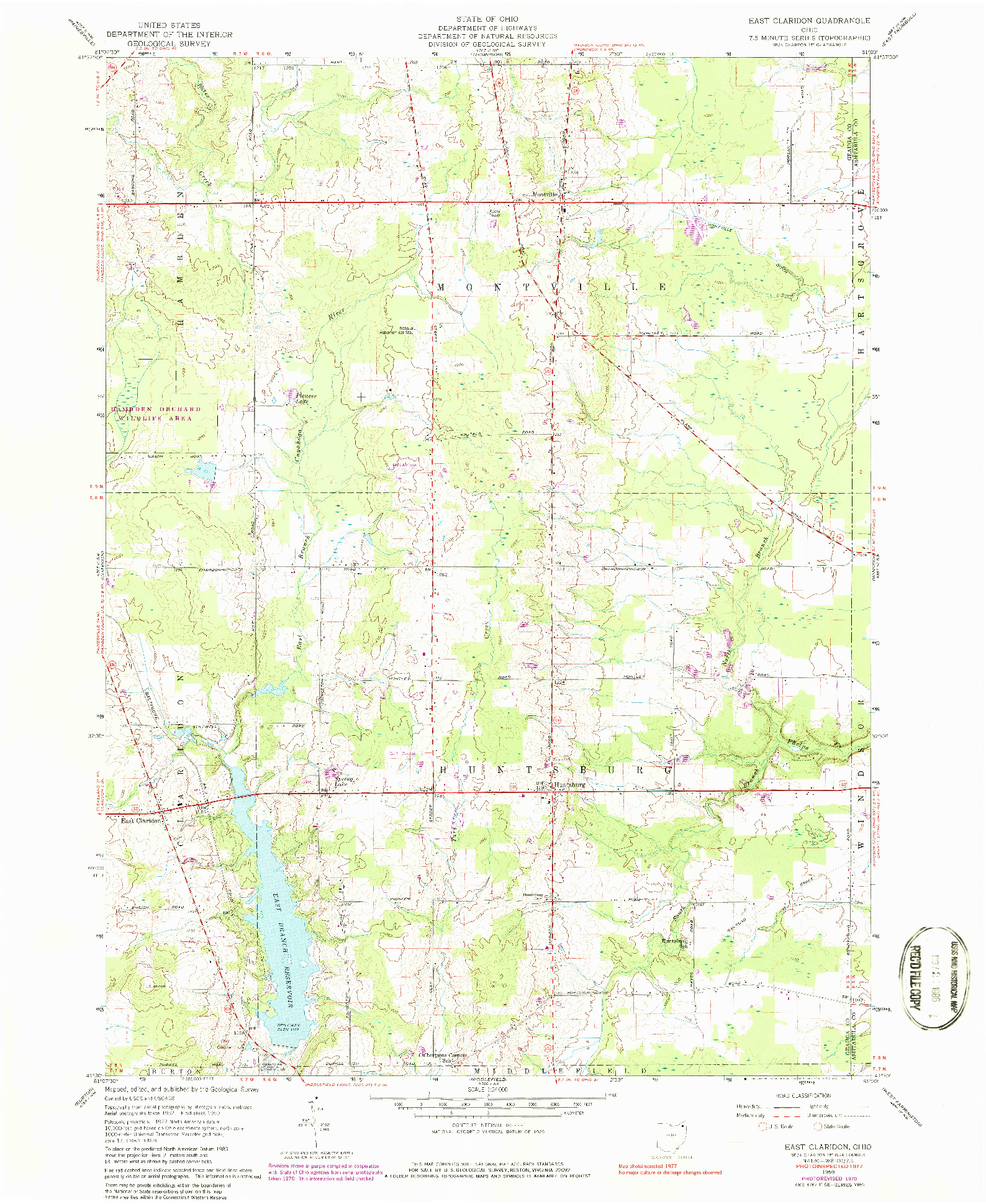 USGS 1:24000-SCALE QUADRANGLE FOR EAST CLARIDON, OH 1959