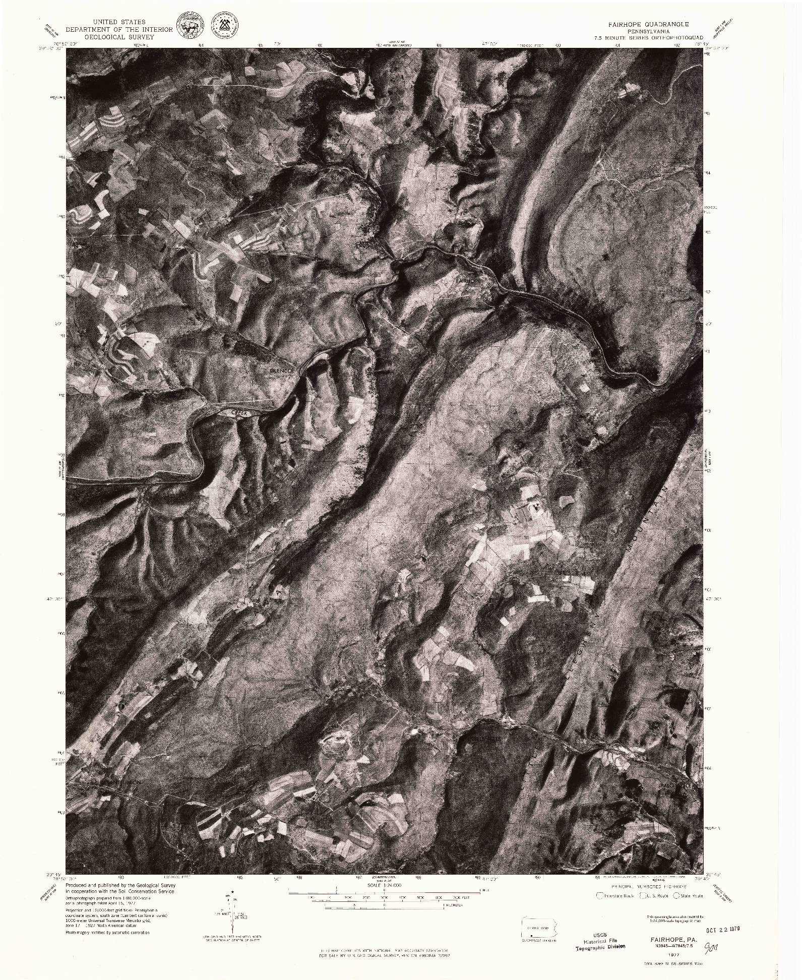 USGS 1:24000-SCALE QUADRANGLE FOR FAIRHOPE, PA 1977