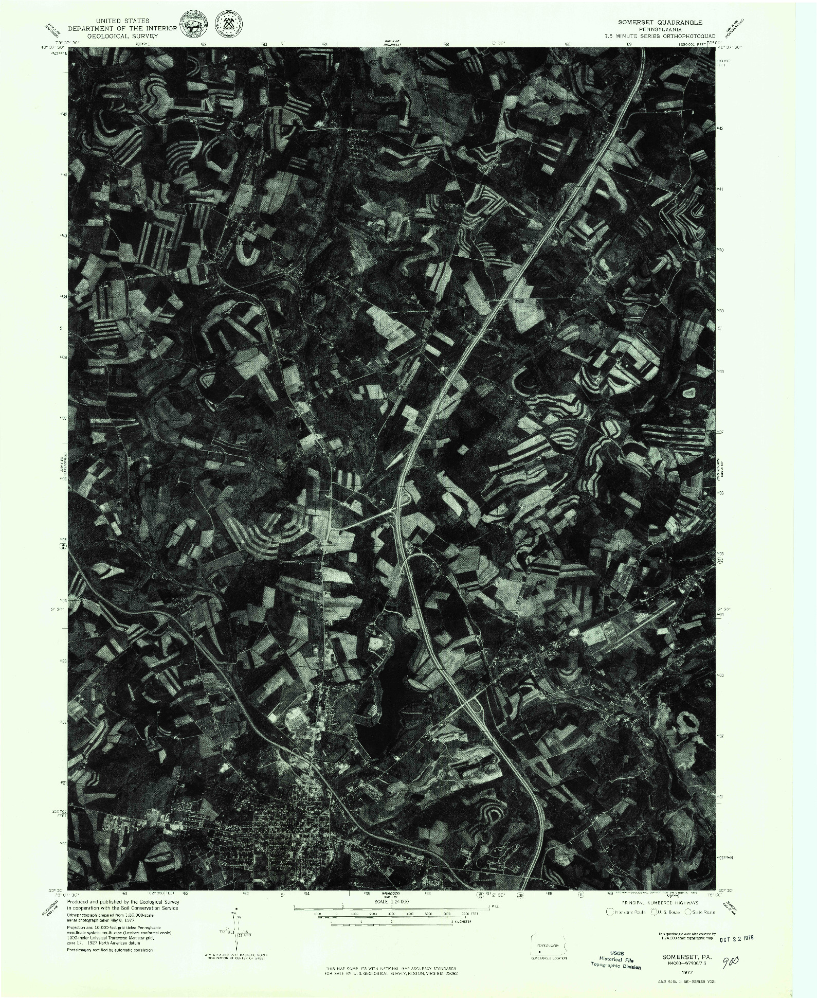 USGS 1:24000-SCALE QUADRANGLE FOR SOMERSET, PA 1977