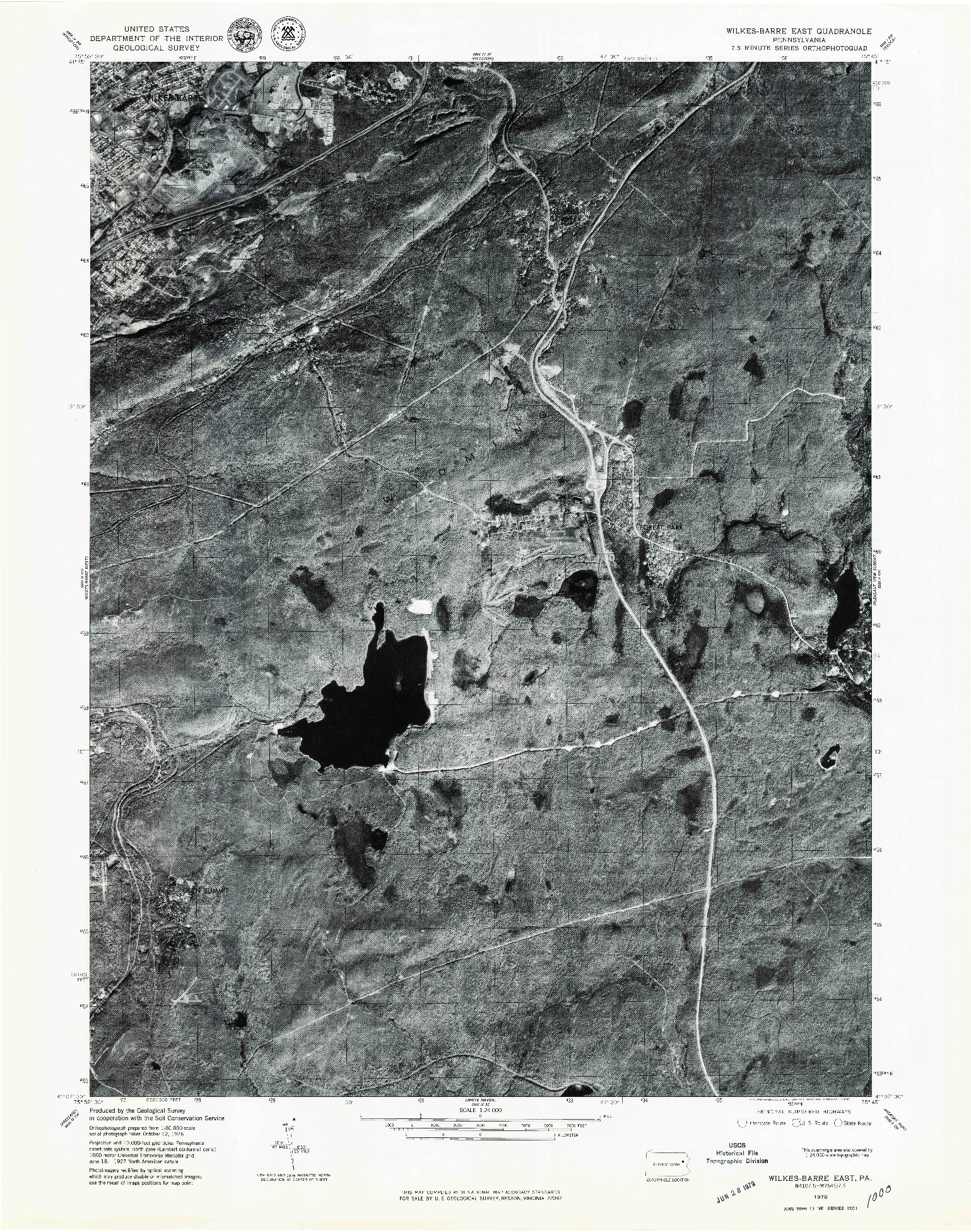 USGS 1:24000-SCALE QUADRANGLE FOR WILKES-BARRE EAST, PA 1976