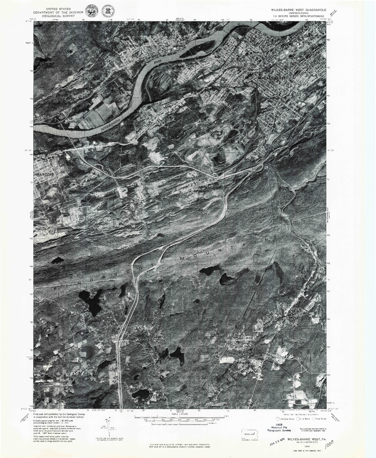 USGS 1:24000-SCALE QUADRANGLE FOR WILKES-BARRE WEST, PA 1976