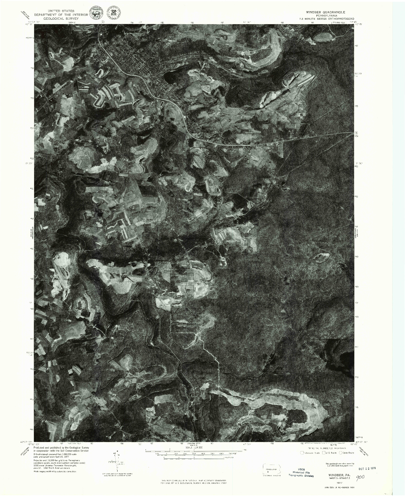 USGS 1:24000-SCALE QUADRANGLE FOR WINDBER, PA 1977