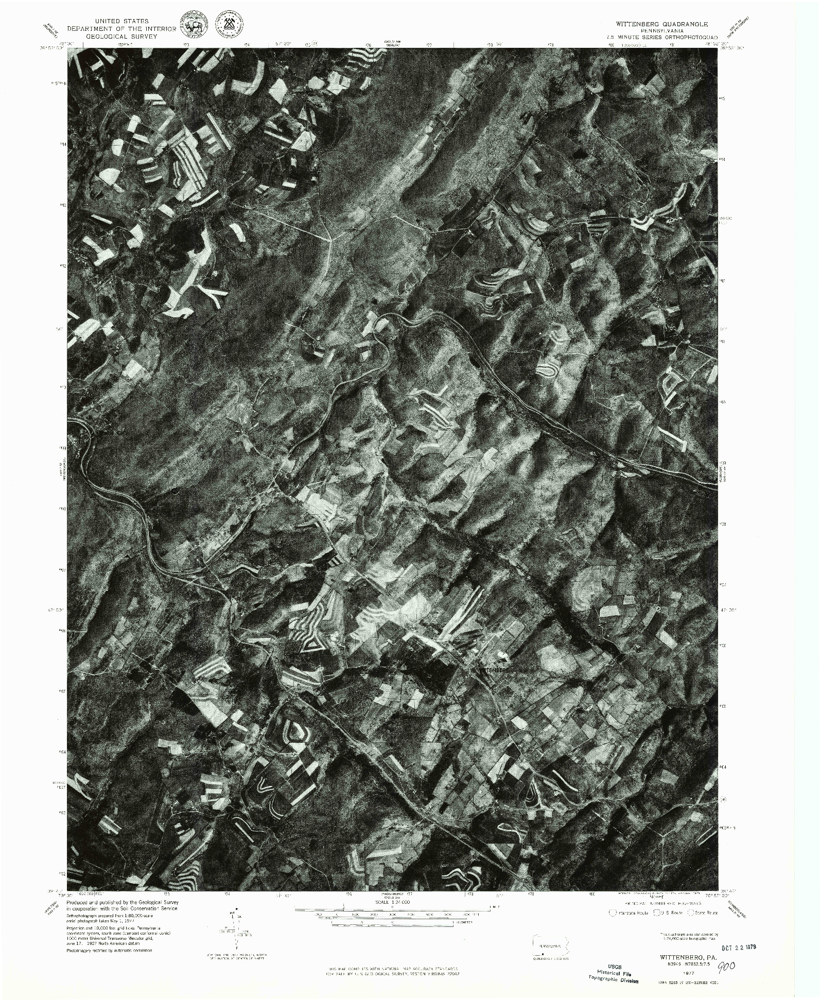USGS 1:24000-SCALE QUADRANGLE FOR WITTENBURG, PA 1977