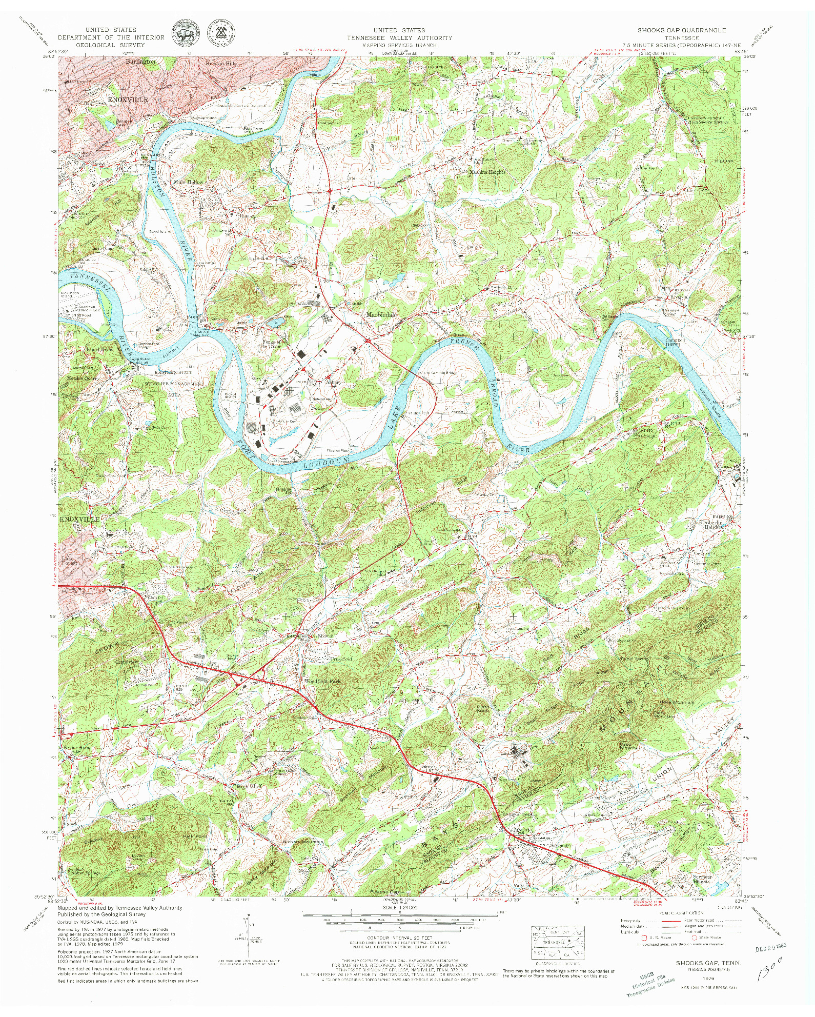 USGS 1:24000-SCALE QUADRANGLE FOR SHOOKS GAP, TN 1979