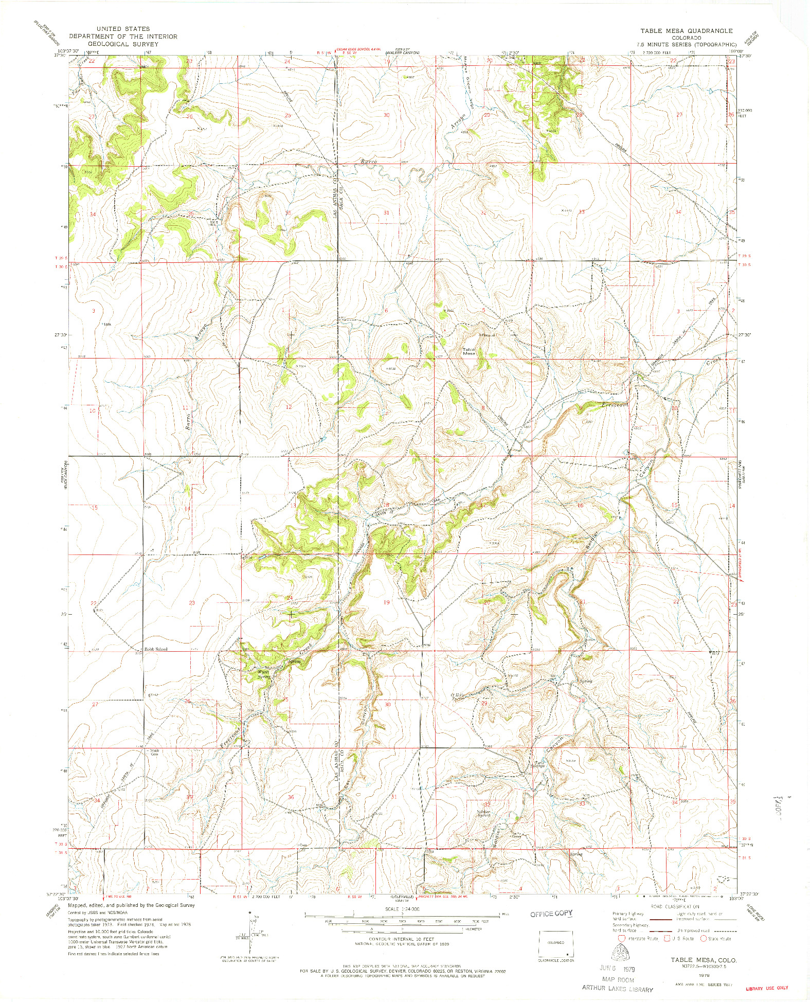 USGS 1:24000-SCALE QUADRANGLE FOR TABLE MESA, CO 1978