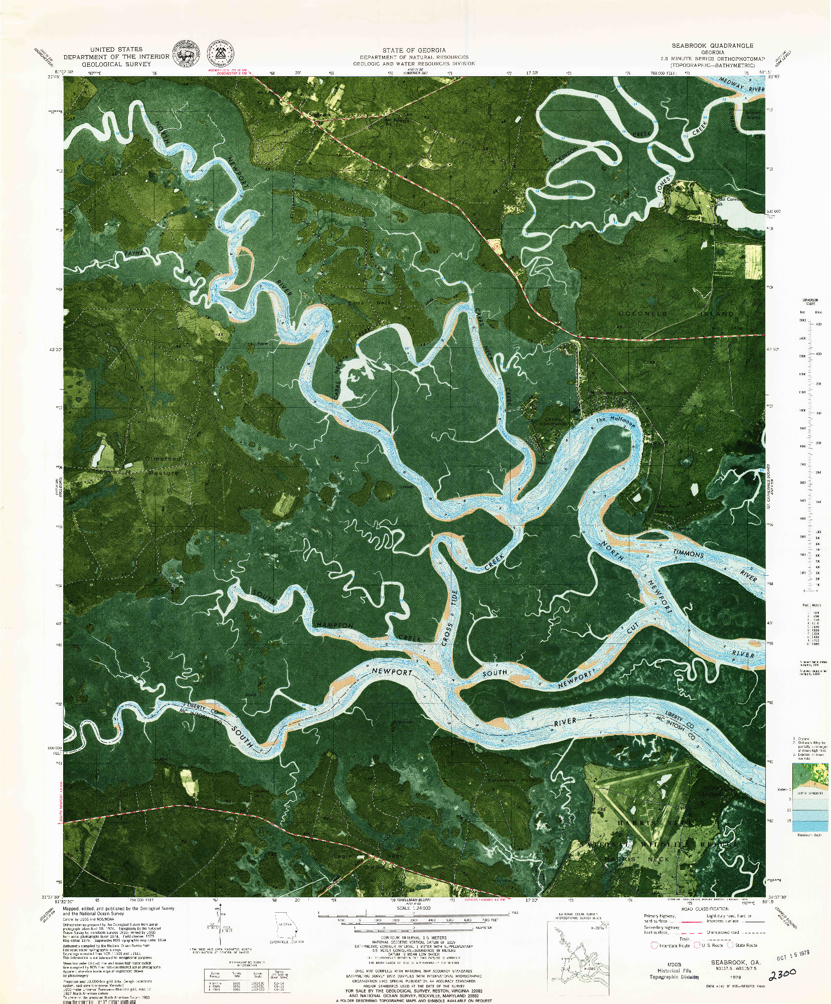 USGS 1:24000-SCALE QUADRANGLE FOR SEABROOK, GA 1979