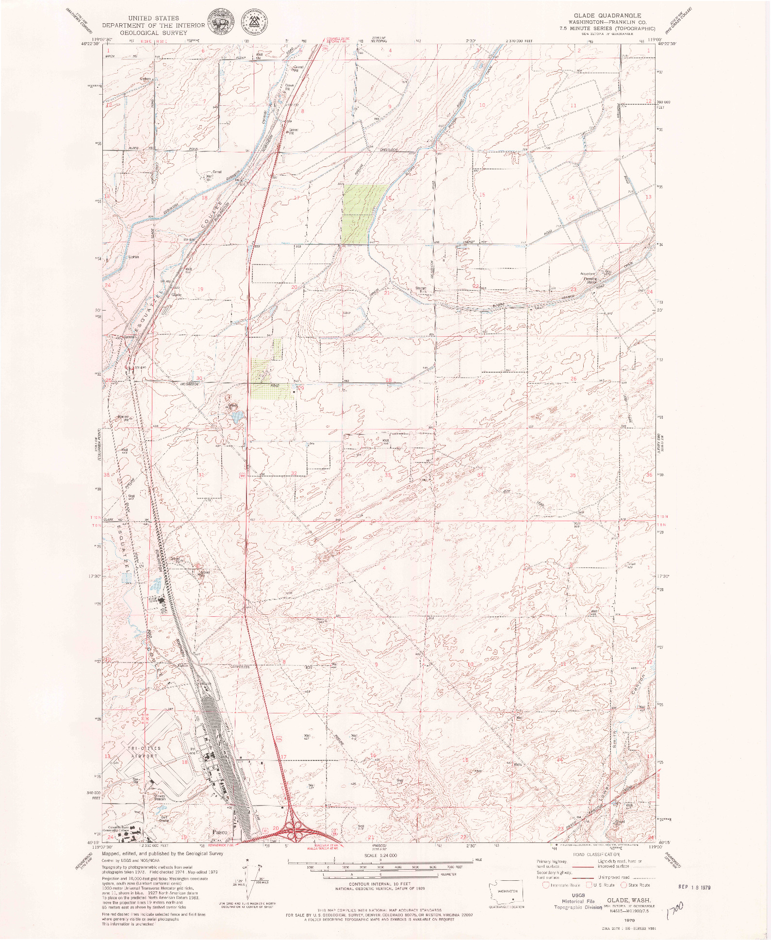 USGS 1:24000-SCALE QUADRANGLE FOR GLADE, WA 1979