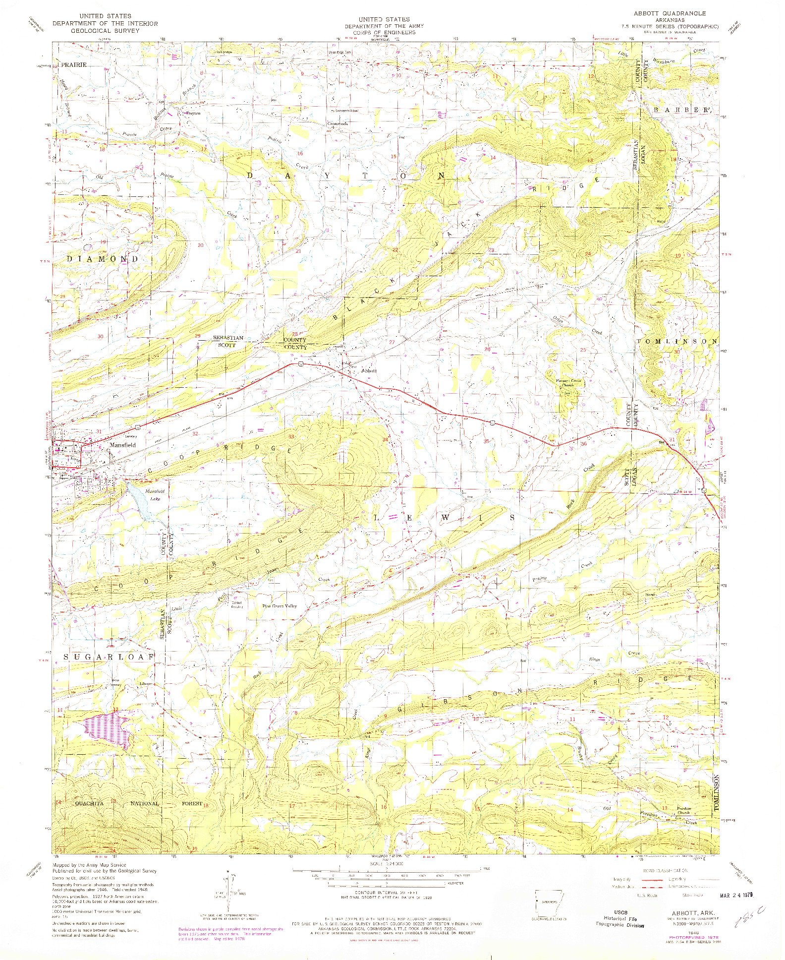 USGS 1:24000-SCALE QUADRANGLE FOR ABBOTT, AR 1948