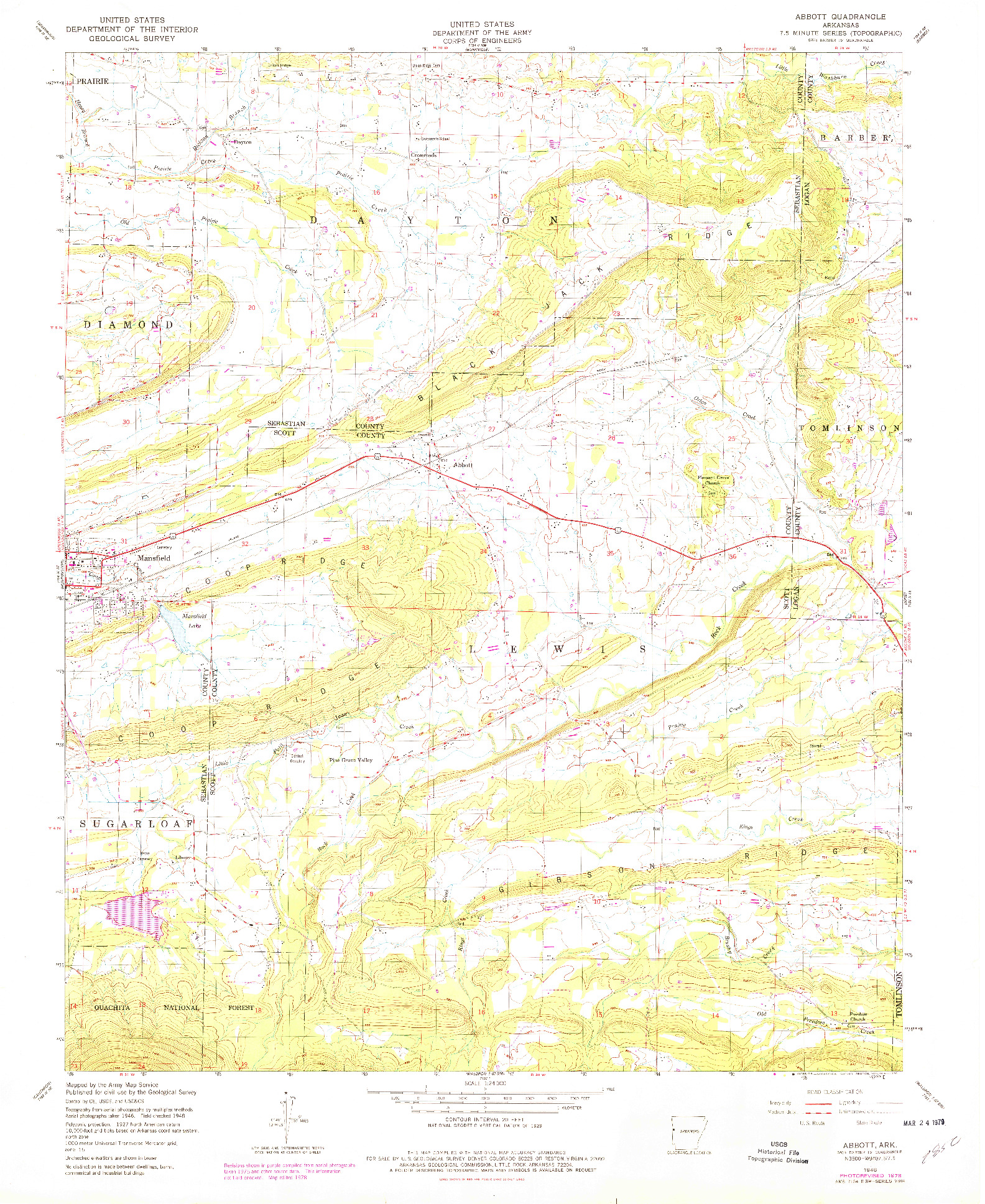 USGS 1:24000-SCALE QUADRANGLE FOR ABBOTT, AR 1948