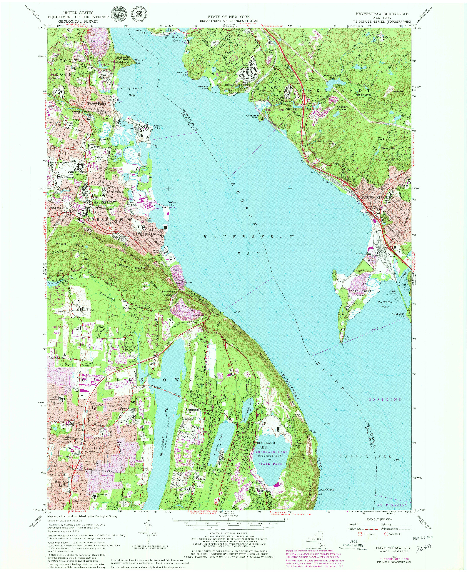 USGS 1:24000-SCALE QUADRANGLE FOR HAVERSTRAW, NY 1979