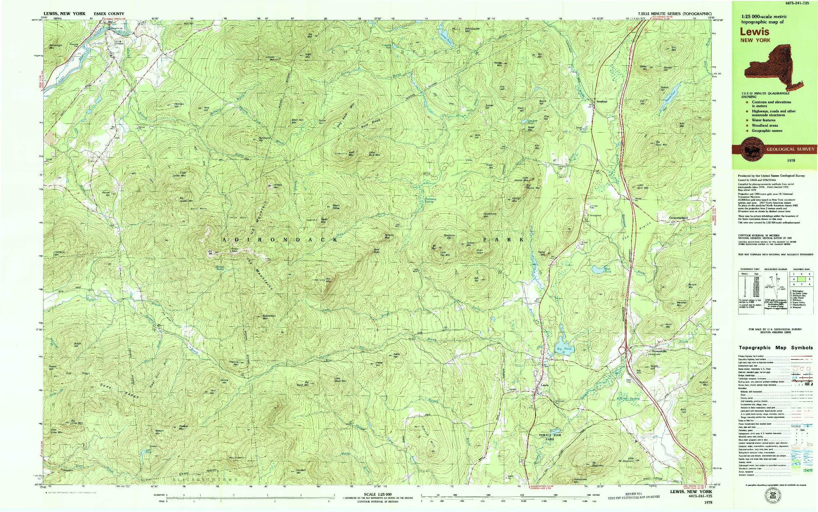 USGS 1:25000-SCALE QUADRANGLE FOR LEWBEACH, NY 1978