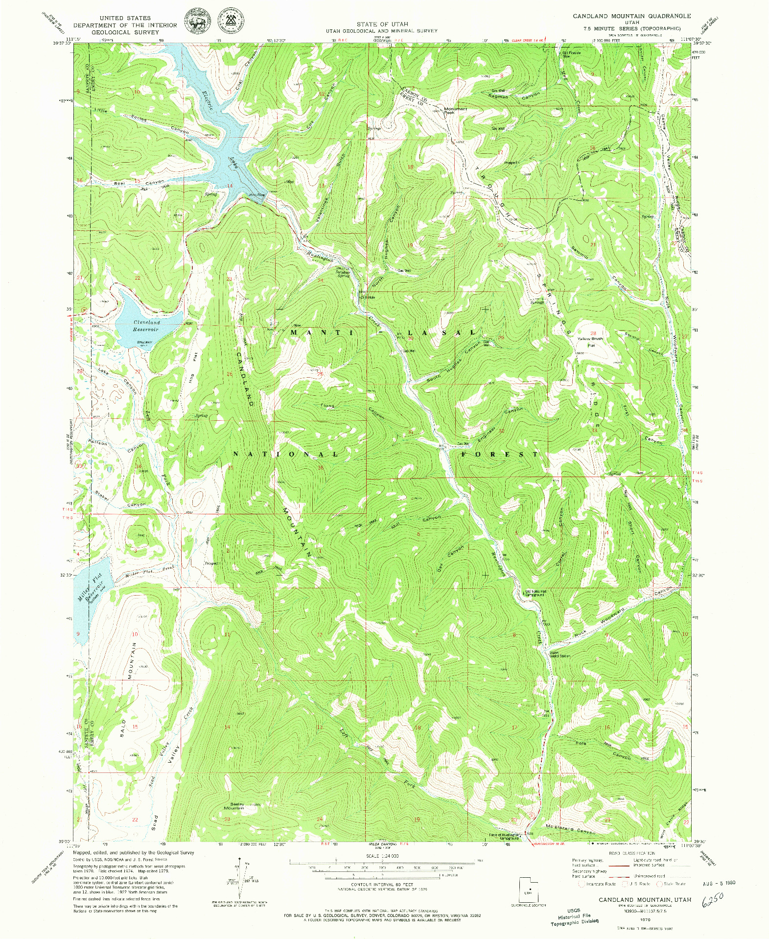 USGS 1:24000-SCALE QUADRANGLE FOR CANDLAND MOUNTAIN, UT 1979