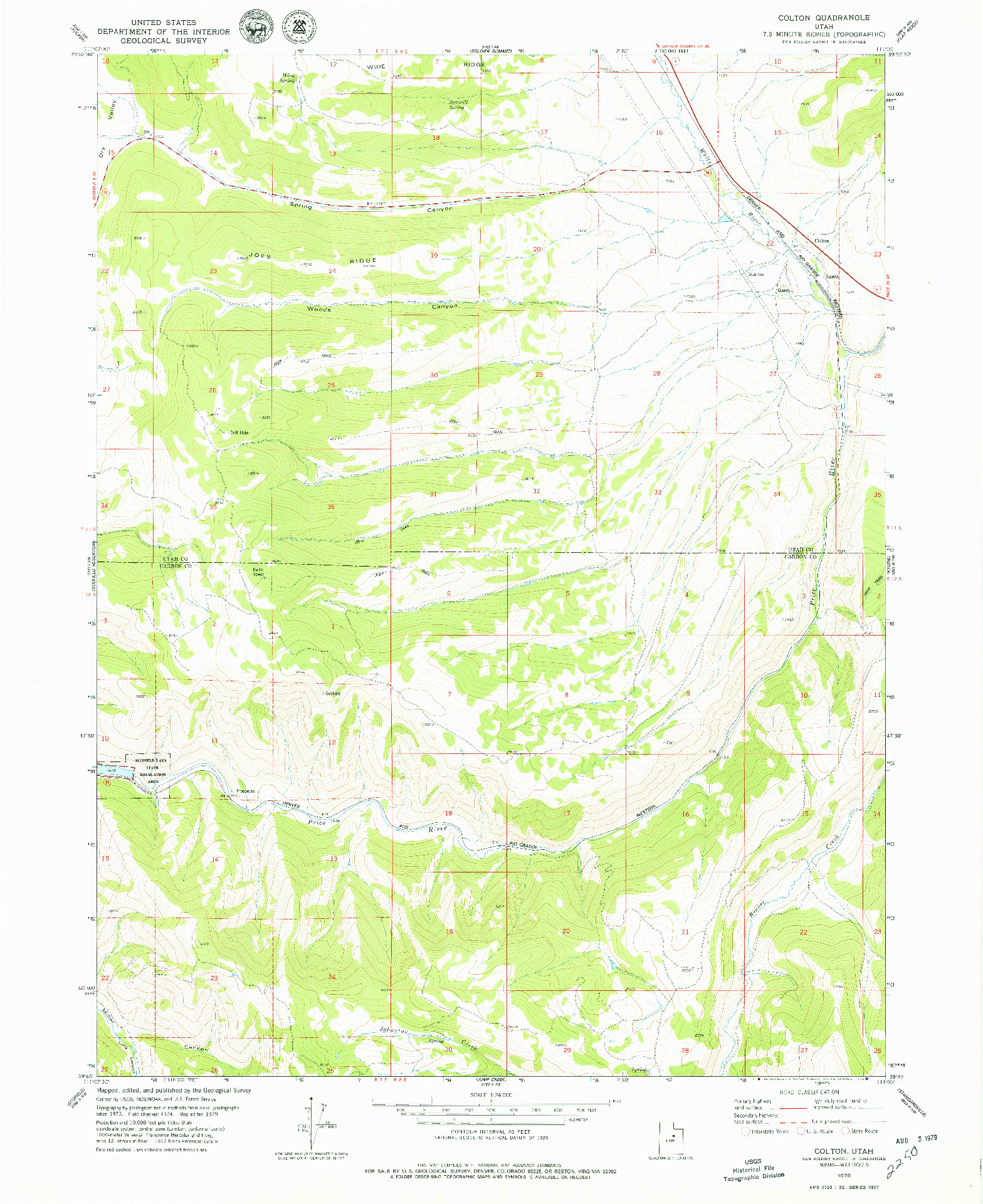 USGS 1:24000-SCALE QUADRANGLE FOR COLTON, UT 1979