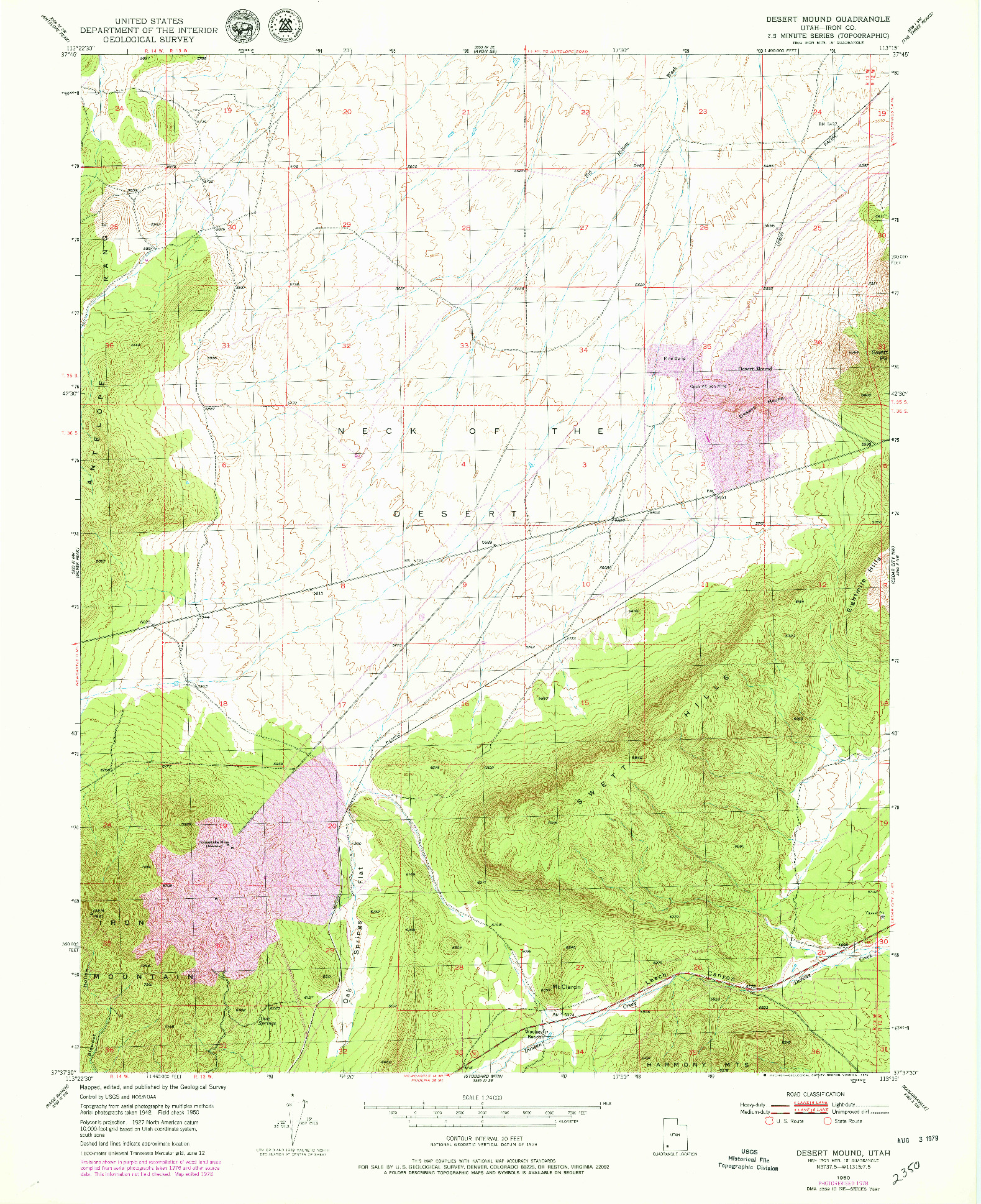 USGS 1:24000-SCALE QUADRANGLE FOR DESERT MOUND, UT 1950