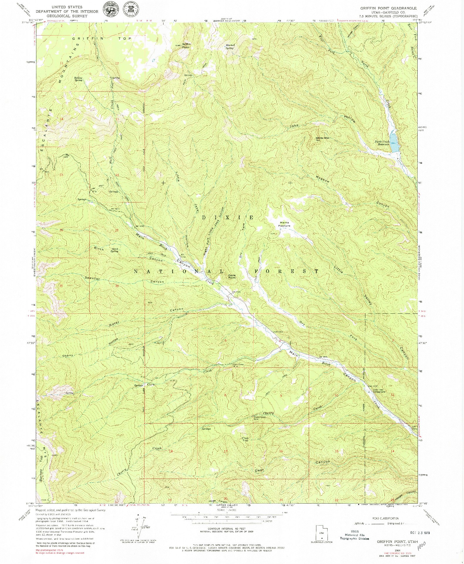 USGS 1:24000-SCALE QUADRANGLE FOR GRIFFIN POINT, UT 1964