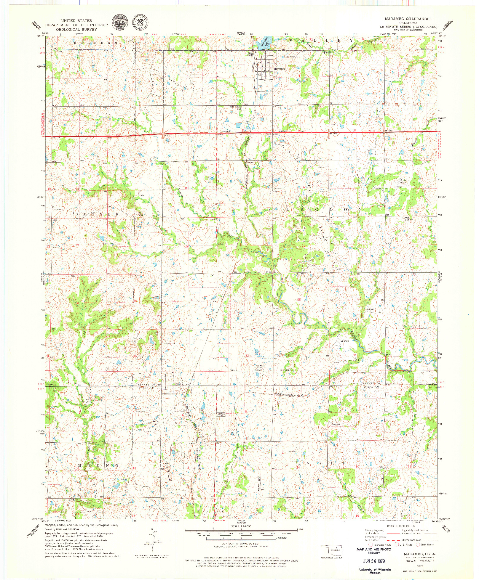 USGS 1:24000-SCALE QUADRANGLE FOR MARAMEC, OK 1978
