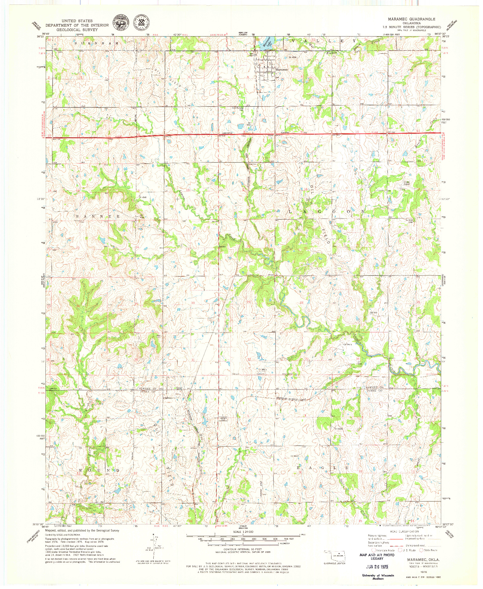 USGS 1:24000-SCALE QUADRANGLE FOR MARAMEC, OK 1978