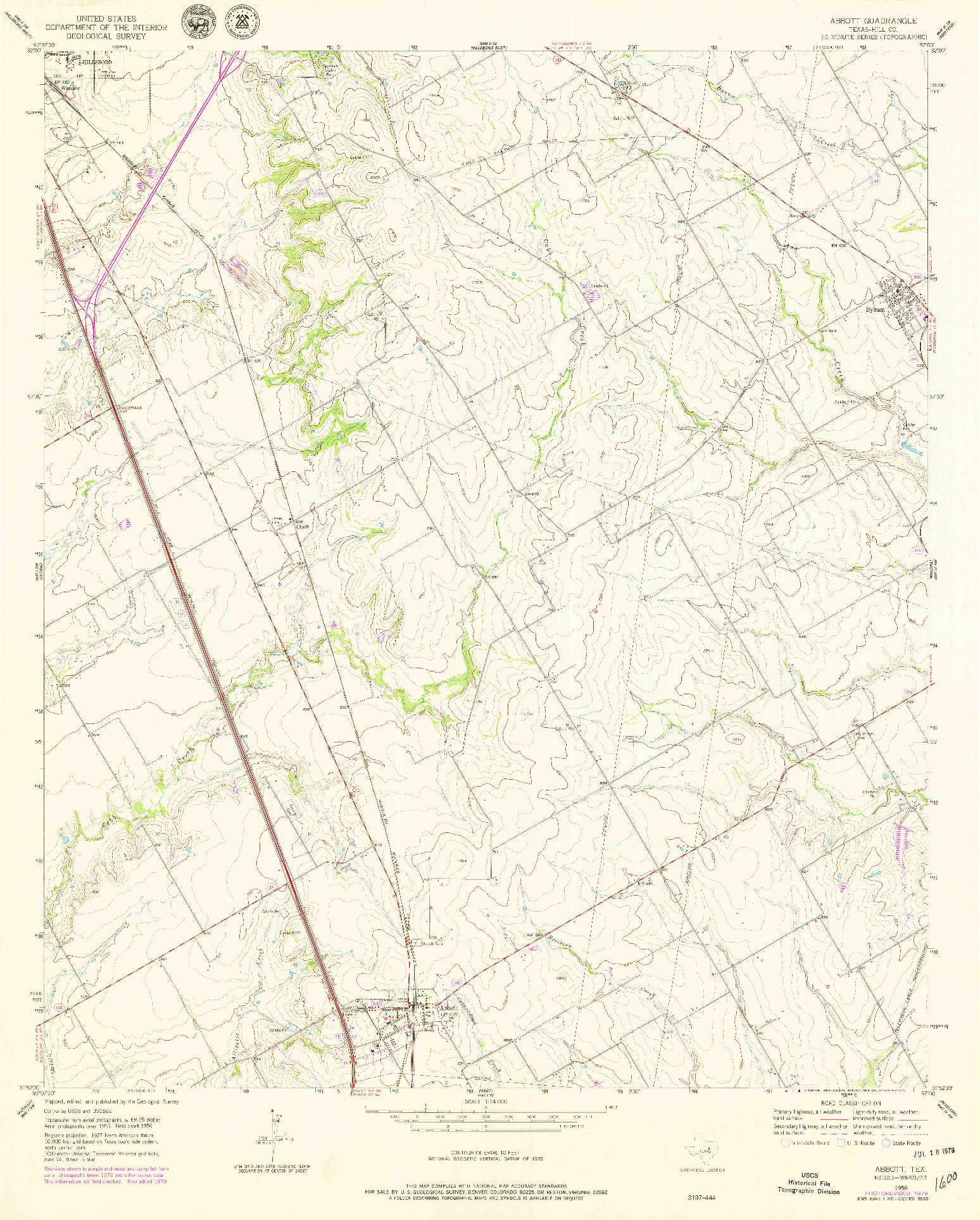 USGS 1:24000-SCALE QUADRANGLE FOR ABBOTT, TX 1956