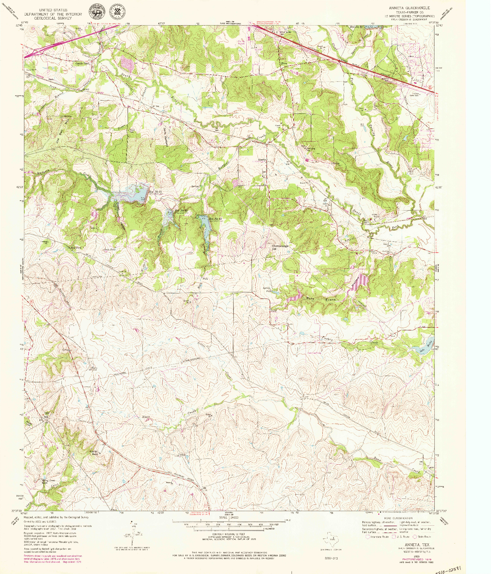 USGS 1:24000-SCALE QUADRANGLE FOR ANNETA, TX 1959